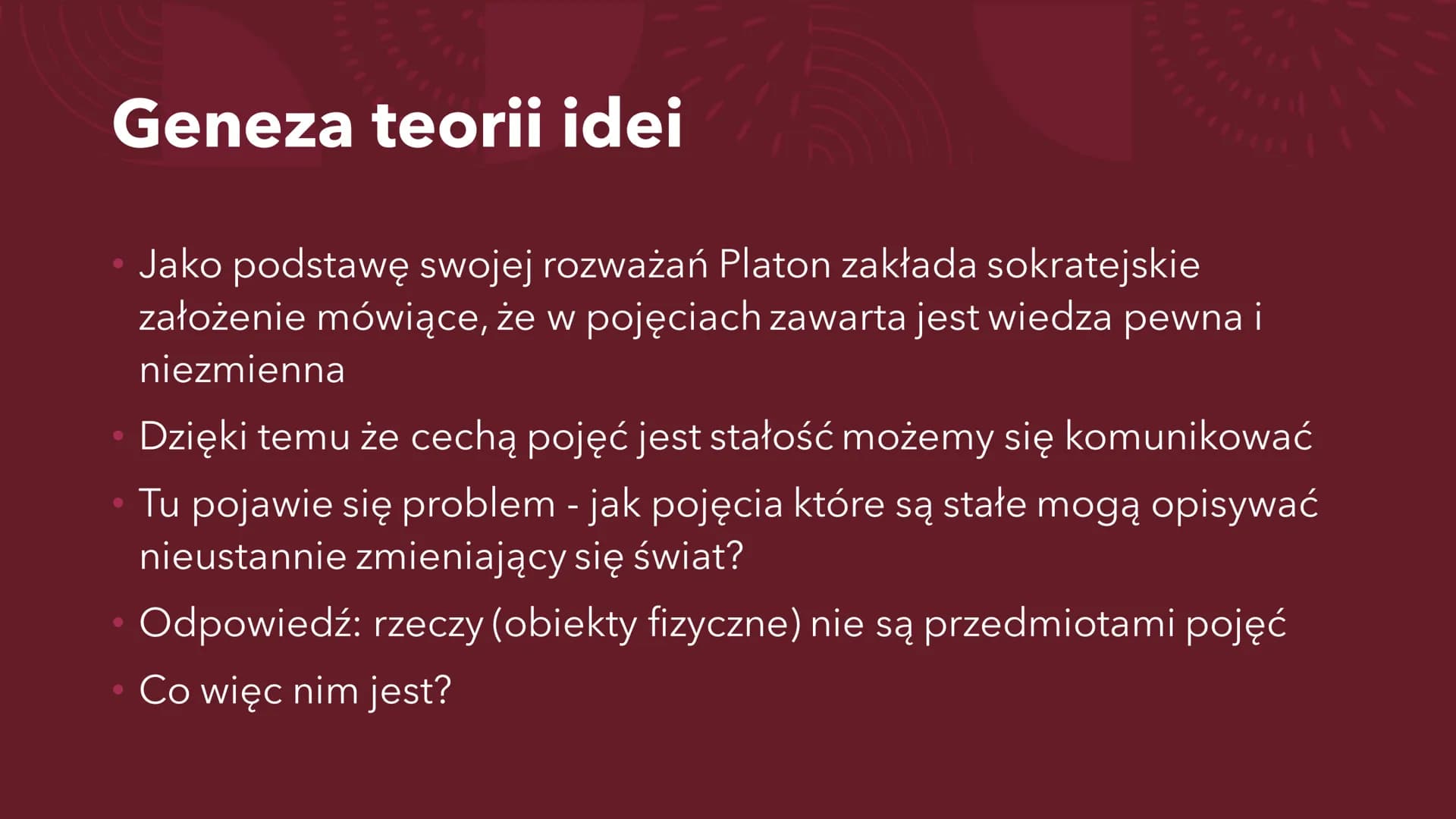 # PLATON

Ogólne informacje # Platon

*   Tak właściwie Arystokles
*   427 - 347 p.n.e.
*   Przydomek Platon dostał od swojego nauczyciela g