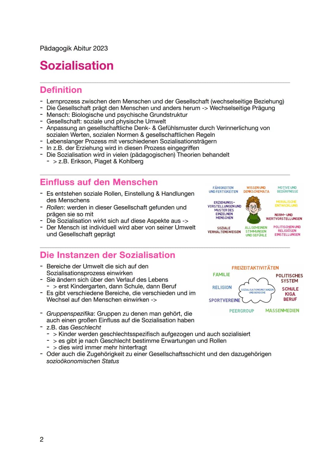 # Pädagogik Abitur 2023

# Identität

Sozialisation

Mead, Erikson, Hurrelmann, Kohlberg Pädagogik Abitur 2023

# Sozialisation

## Definiti