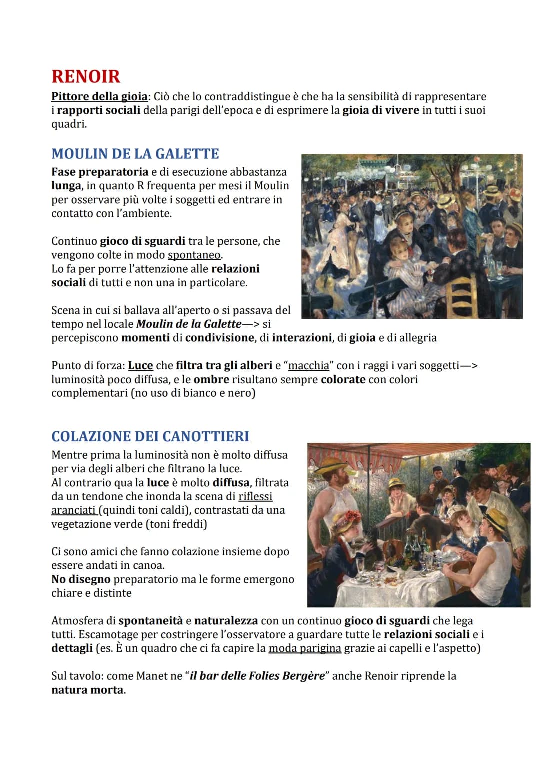 # Impressionismo

Nasce in Francia (1874). È ispirato da movimenti artistici come il Realismo (in
quanto hanno in comune l'attenzione a scen