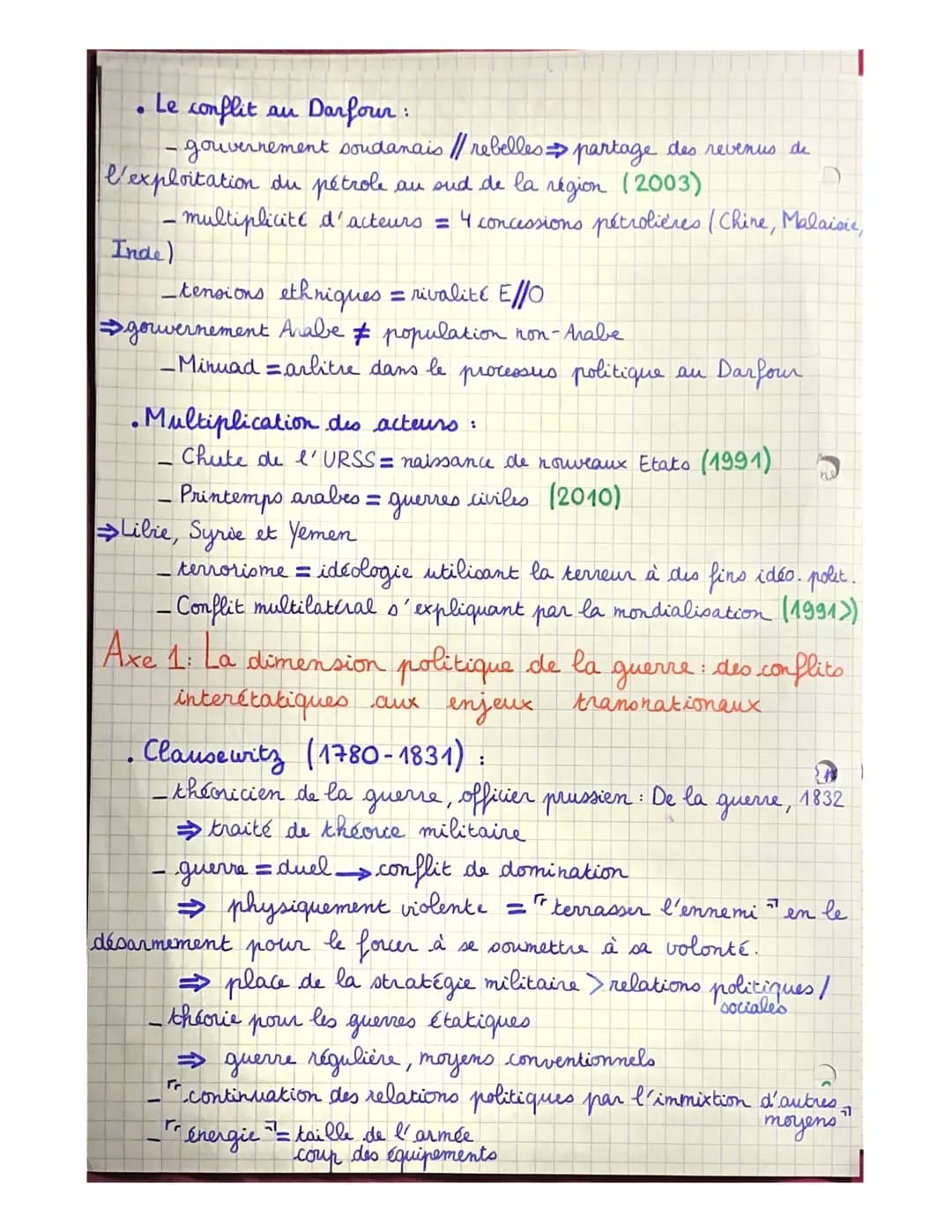 # THÈME 2:

Formes de conflits et tentatives de paix

• Critères établissant une typologie des guerres :

- conflit = situation de désaccord