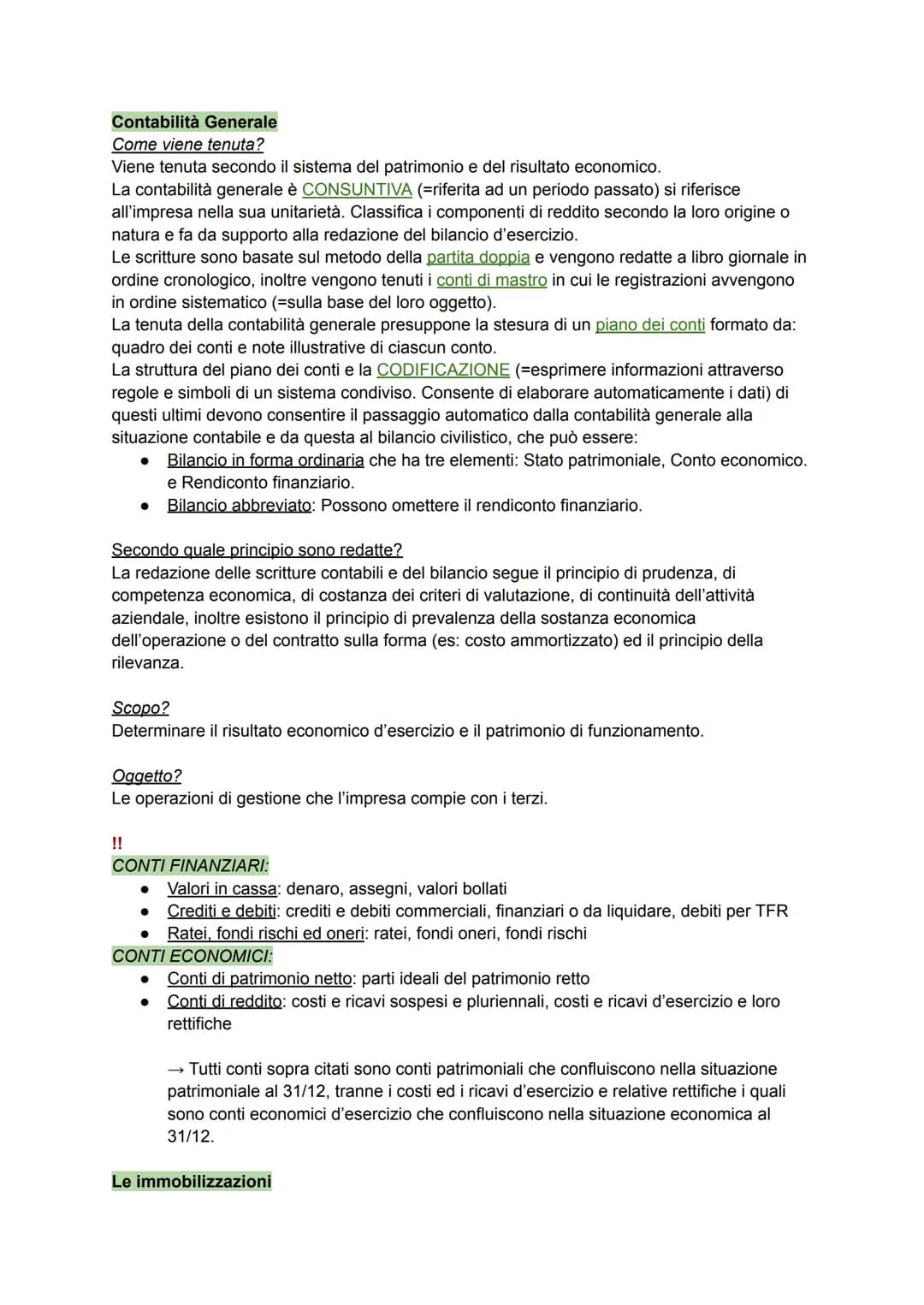 # Contabilità Generale
Come viene tenuta?

Viene tenuta secondo il sistema del patrimonio e del risultato economico.
La contabilità generale