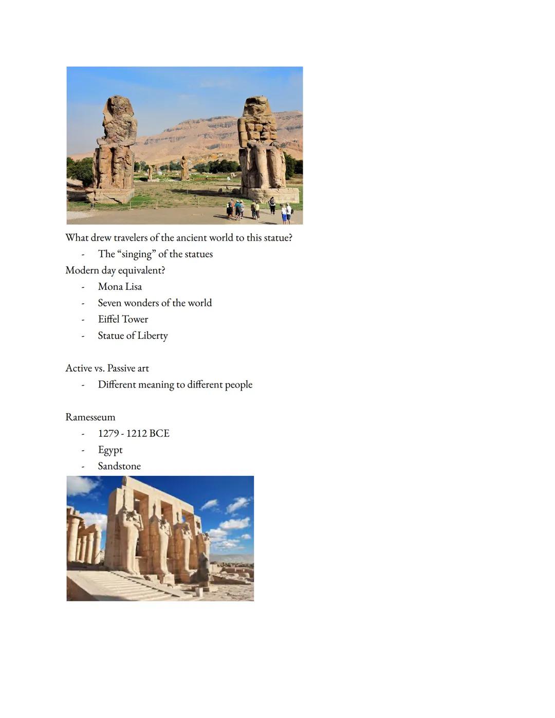 Egypt the Art of Immortality
Date: 2/1/23

What classifies Egyptian art?
- Main focus of the art was to ensure the after-life of their ruler