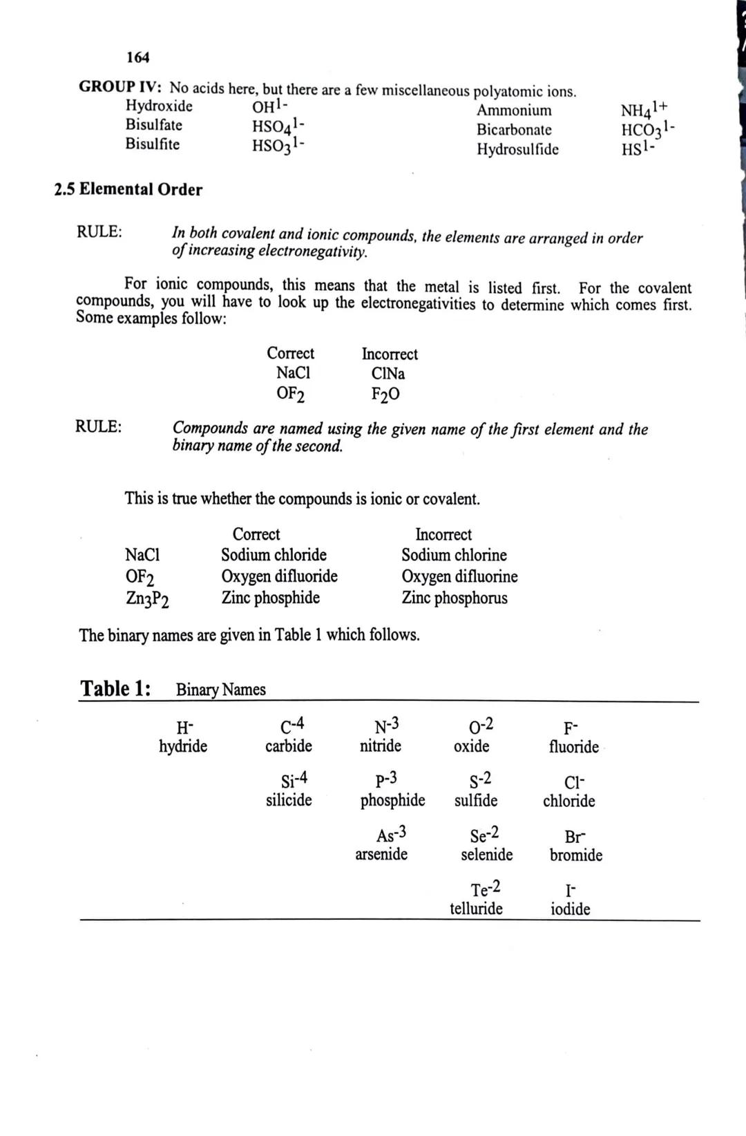161
Study Assignment 2

Inorganic Nomenclature

2.1 Introduction

Nomenclature is a long word that means to name (Latin nomen = name, clatur