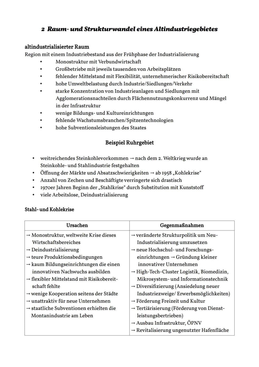 # Bedeutungswandel von Standortfaktoren

Inhalt

1. Allgemein (Begriffe, Sektoren,...)

2. Raum- und Strukturwandel eines Altindustriegebiet