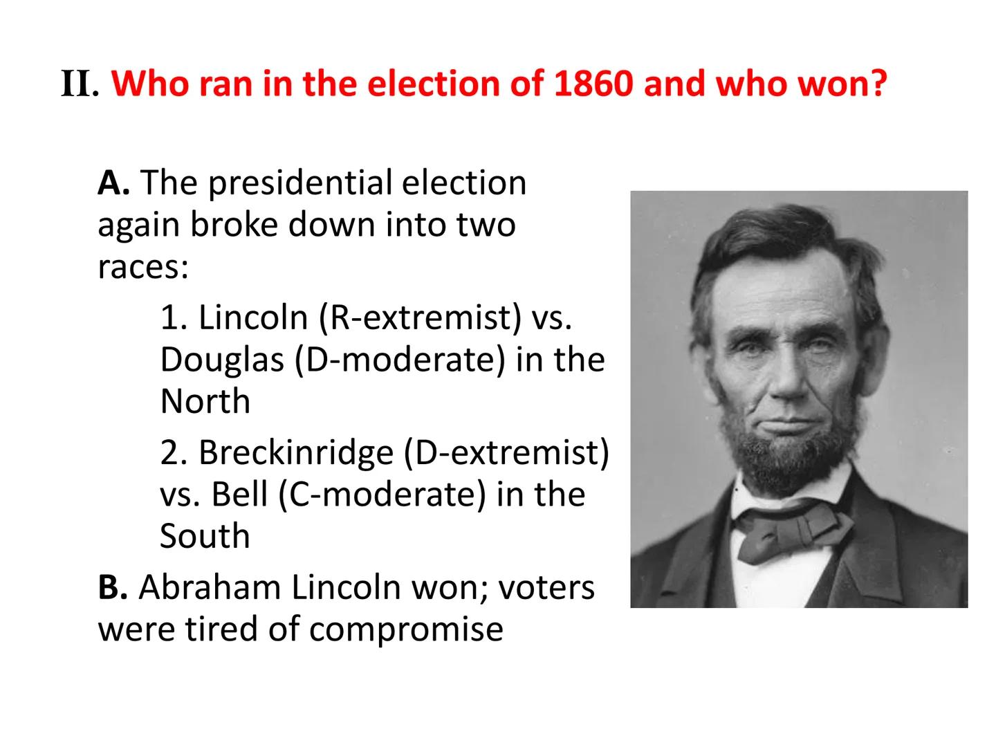 # The American Civil War

(1861-1865) ## Terms and Names:

1. secede
2. Jefferson Davis
3. Abraham Lincoln
4. Confederate States of America 
