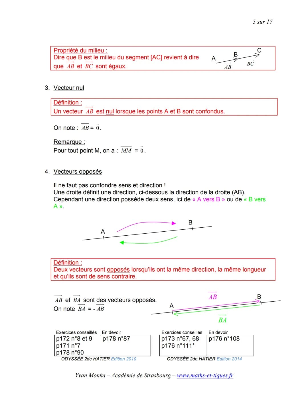 # TRANSLATION ET VECTEURS

1 sur 17

Activités de groupe: La Translation (Partie1):
http://www.maths-et-tiques.fr/telech/trans gr1.pdf

La T
