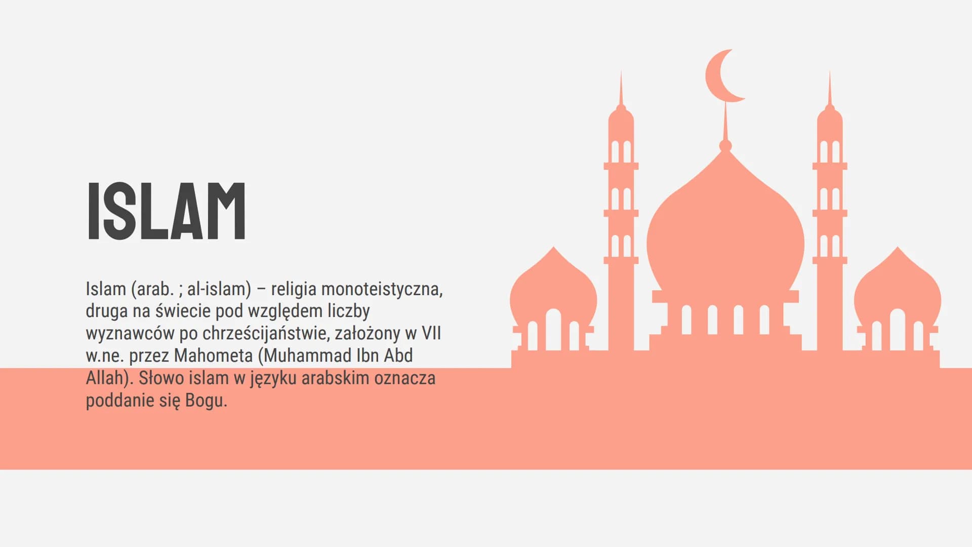# ZRÓŻNICOWANIE RELIGIJNE ŚWIATA

ISLAM I HINDUIZM Religia - system wierzeń i
praktyk, określający relację
pomiędzy różnie pojmowaną
sferą s