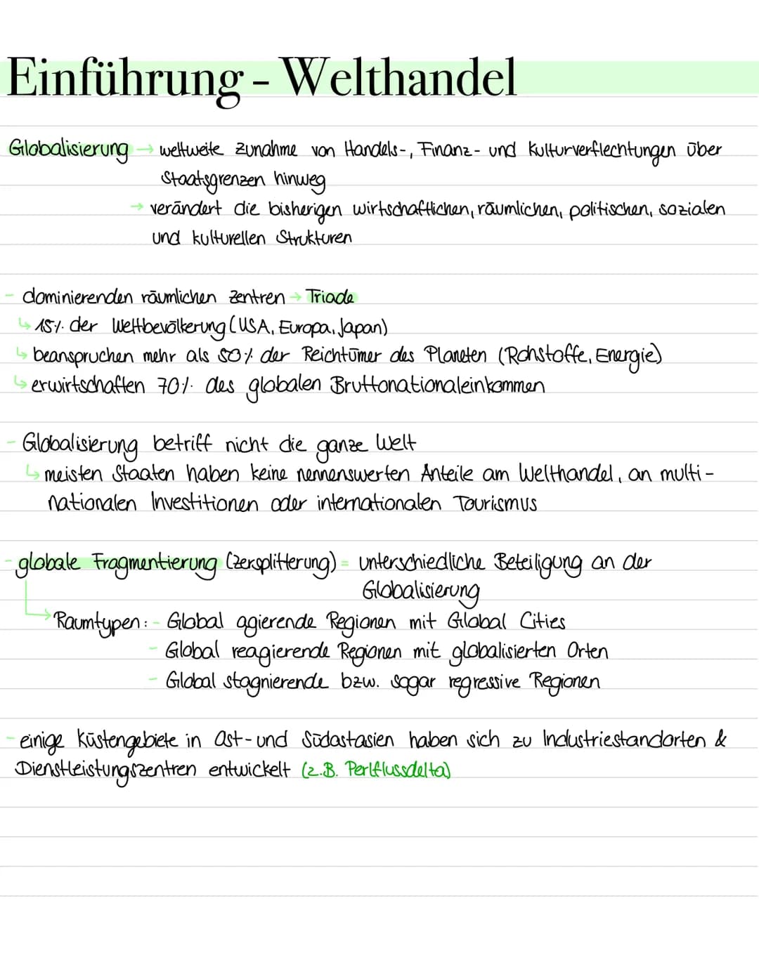 # Globalisierung # Globalisierung kurz erklärt

Prozess der Globalisierung beschreibt die wirtschaftlichen & politischen Beziehungen
zwische