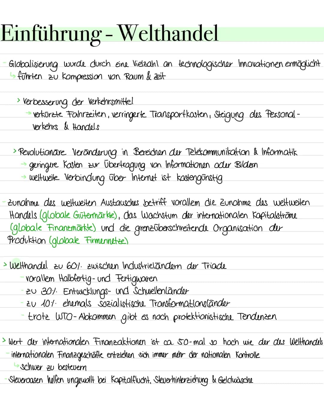 # Globalisierung # Globalisierung kurz erklärt

Prozess der Globalisierung beschreibt die wirtschaftlichen & politischen Beziehungen
zwische