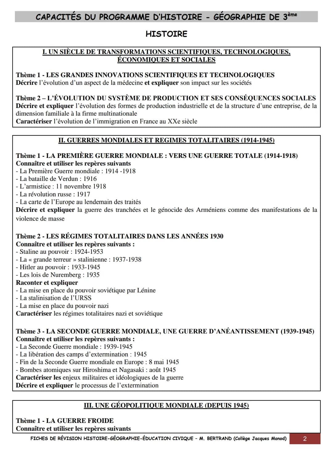 # FICHES POUR RÉVISER LE BREVET EN
HISTOIRE,
GÉOGRAPHIE
& ÉDUCATION CIVIQUE

UN SIÈCLE DE TRANSFORMATIONS (1910-2010)

*   1928 Fleming déco