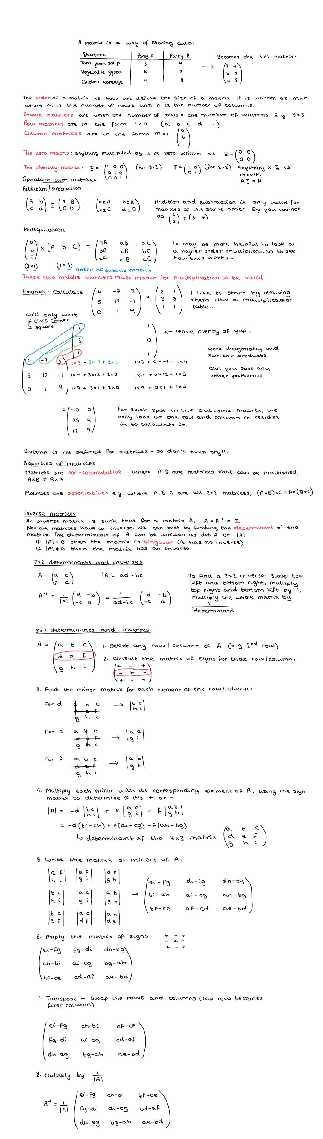 A matrix is a way of showing data

| Starters       | Party A | Party B |
| :------------- | :------ | :------ |
| Tom yum soup   | 3       