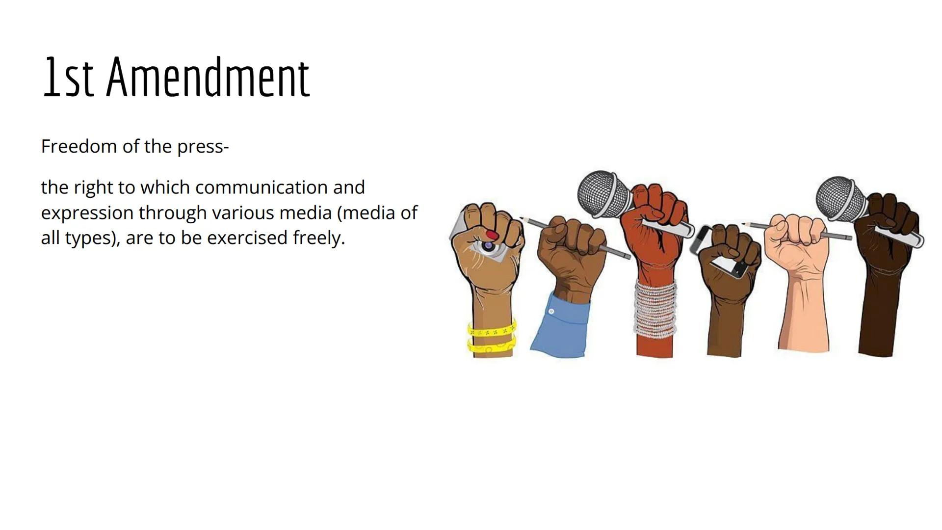 Bill of Rights
Project

Cecilya Guilbault # 1st Amendment

Freedom of speech-

a right that supports the freedom of an
individual or a commu