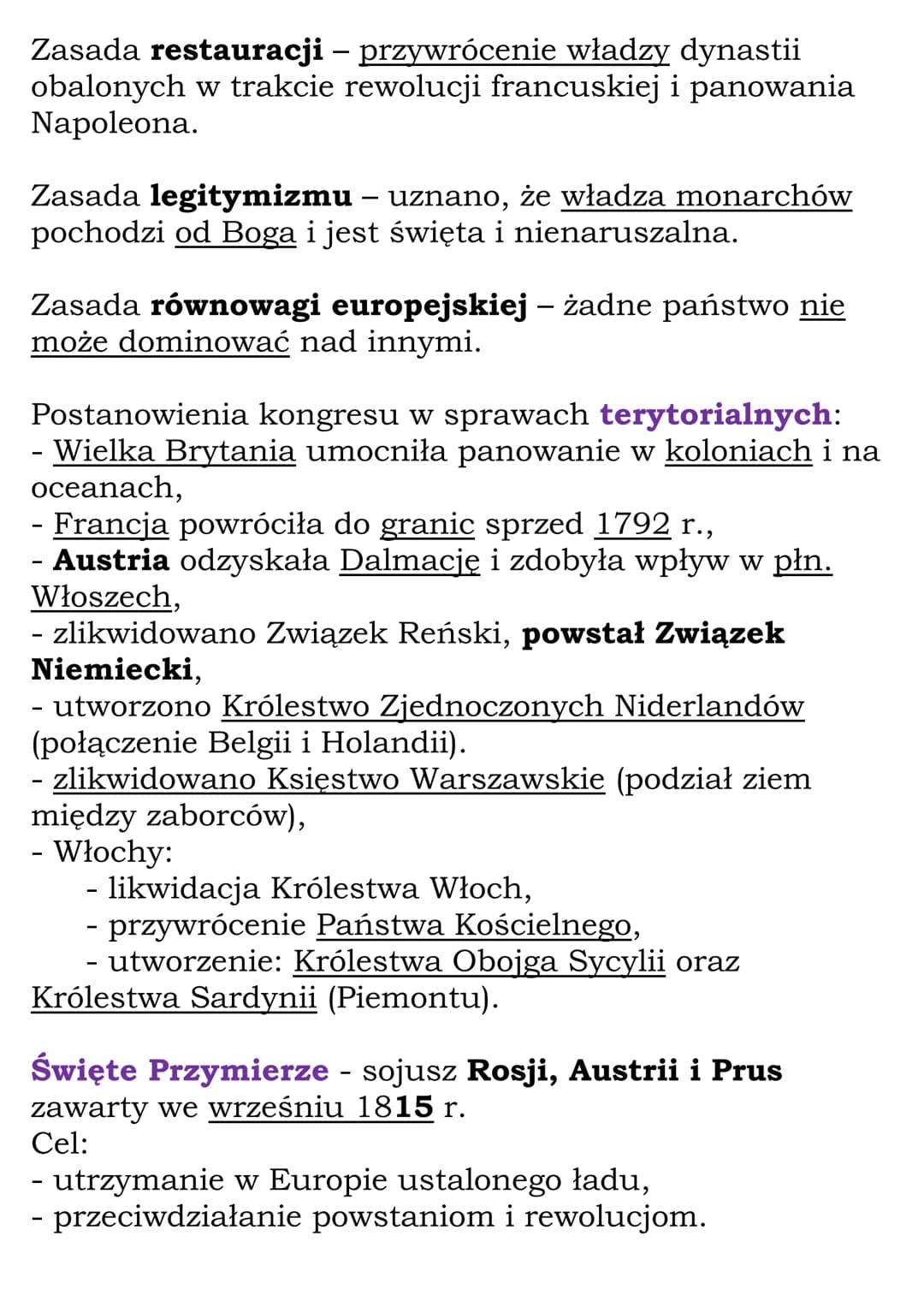# Kongres wiedeński

Konsekwencje klęski Napoleona w bitwie pod Lipskiem
1813 r.:
- ostateczna przegrana wojsk francuskich,
- zajęcie Paryża