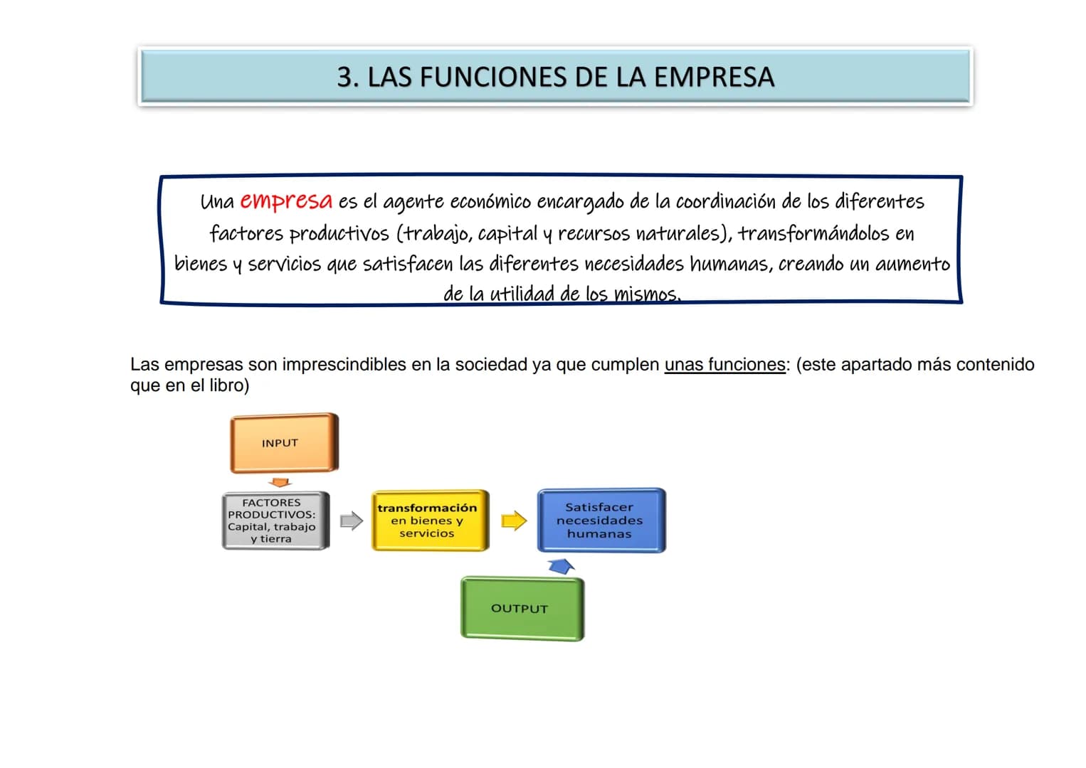 # TEMA 4. LA EMPRESA Y SUS FUNCIONES

Tema 4 - Producción y Empresa

1. La especialización y necesidad de coordinación

1.1. Consecuencias d