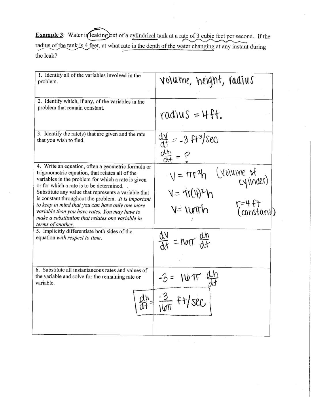 AP Calculus
Unit 4 - Applications of the Derivative - Part 1

Days 3 & 4 Notes: Related Rates

Implicitly differentiate the following formul