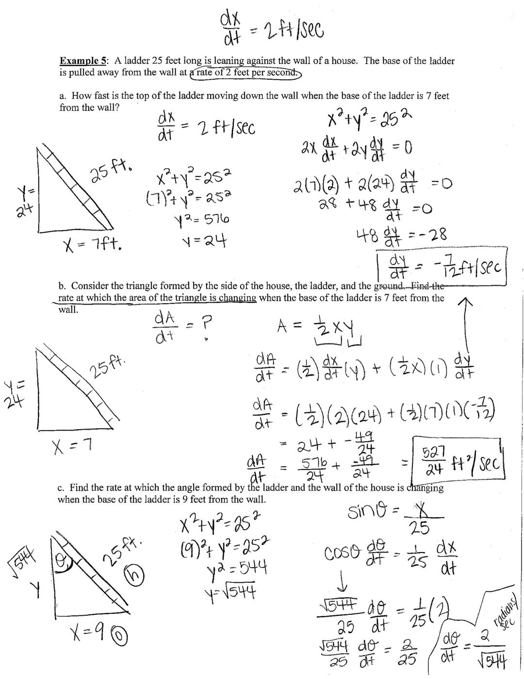 AP Calculus
Unit 4 - Applications of the Derivative - Part 1

Days 3 & 4 Notes: Related Rates

Implicitly differentiate the following formul