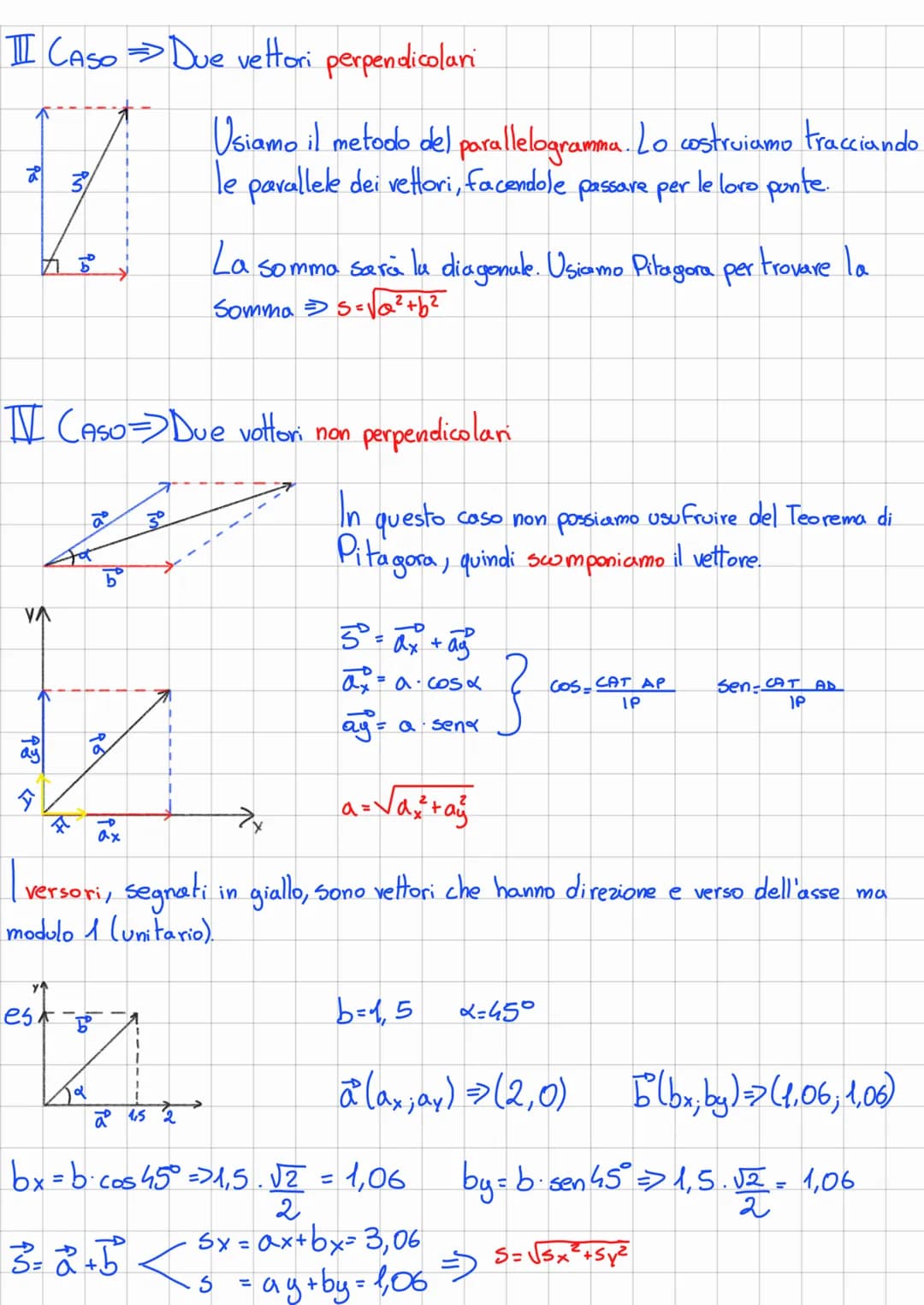 # I VETTORI

Le grandezze vettoriali hanno:
*   Direzione, la retta su wi giace il vettore
*   Verso, il verso del vettore
*   Modulo, l'int
