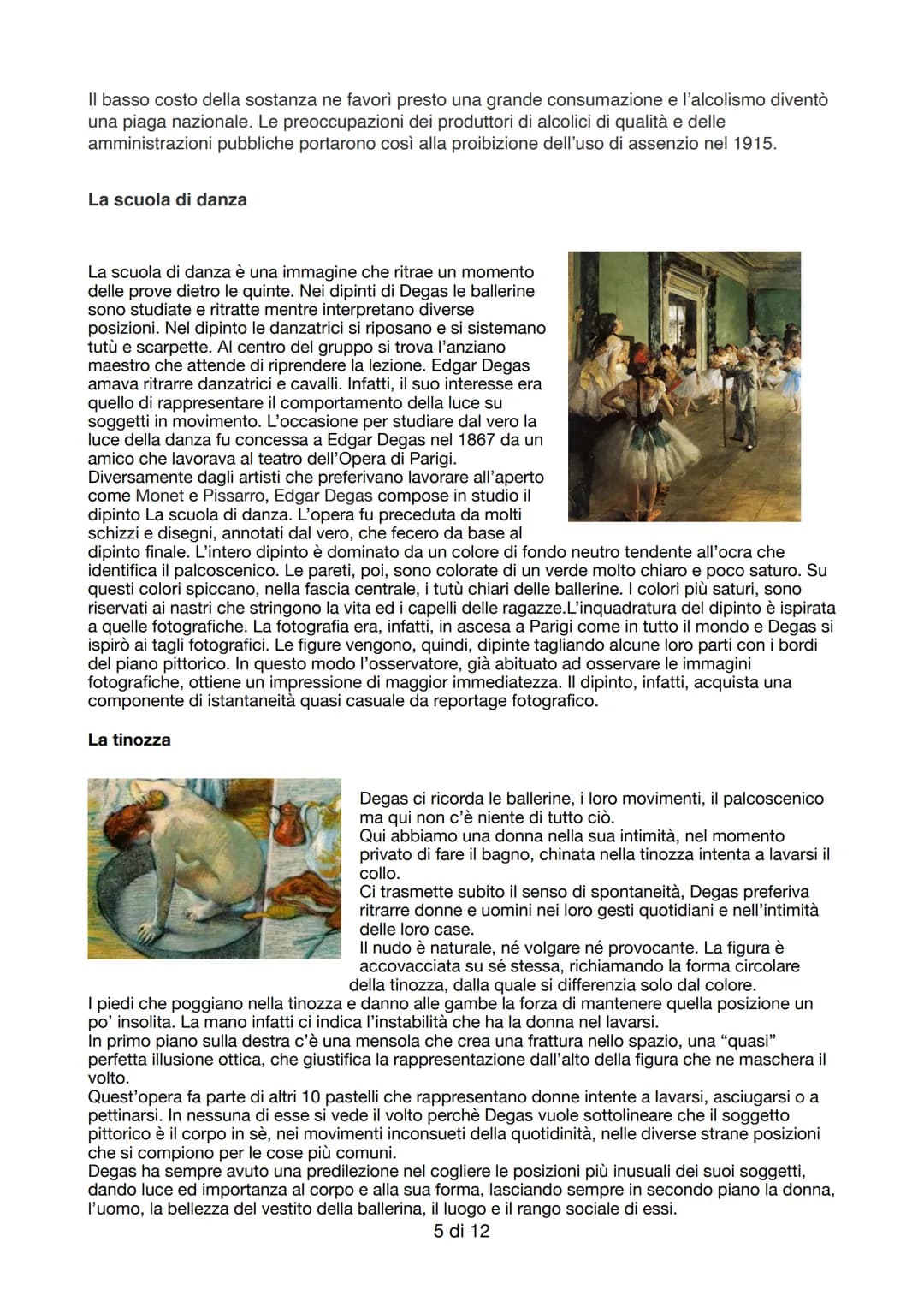 # L'IMPRESSIONISMO
L'impressionismo nasce in Francia, e fece della resa formale della percezione della vista della
proprio ricerca. Principa