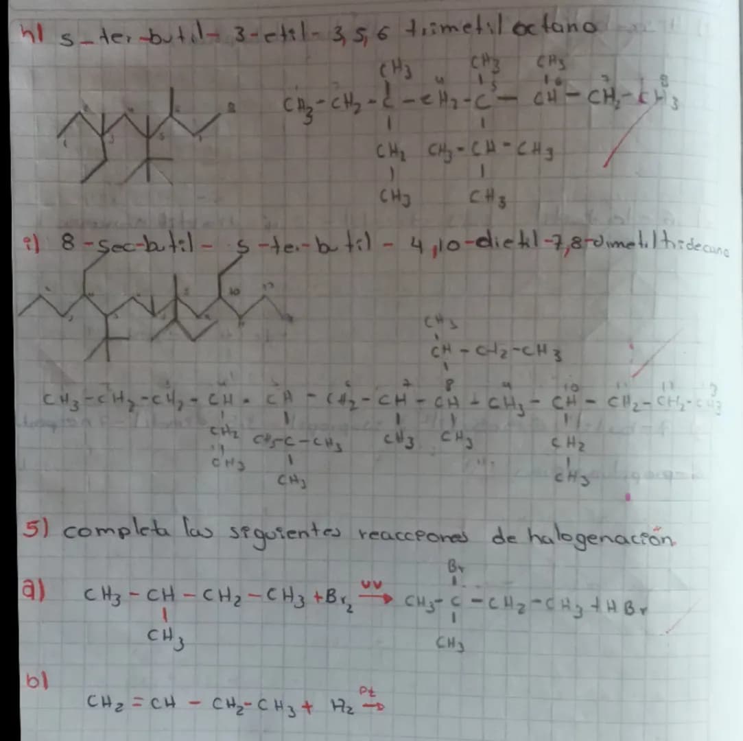 CH3
C
CH3
CH3
3,6-dimetil nonano
5
CH3
2
CH3
1- otil- 3 metil ciclohexanold S
CH3 CH3
C
CH3
CH3 CH3 CH3.
3, 4, 5, 67-pentametil nonano
3
4 C