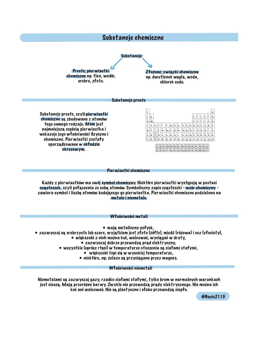 # Substancje chemiczne

Substancje

Proste; pierwiastki
chemiczne np. tlen, wodór,
srebro, złoto.

Złożone; związki chemiczne
np. dwutlenek 