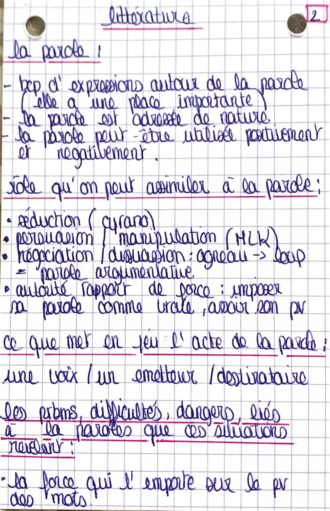 littoratura

la parole !

2
- bep d' expressions autour de la parde
Celle a une peace importante
- la parcte est adressée de nature
- la par