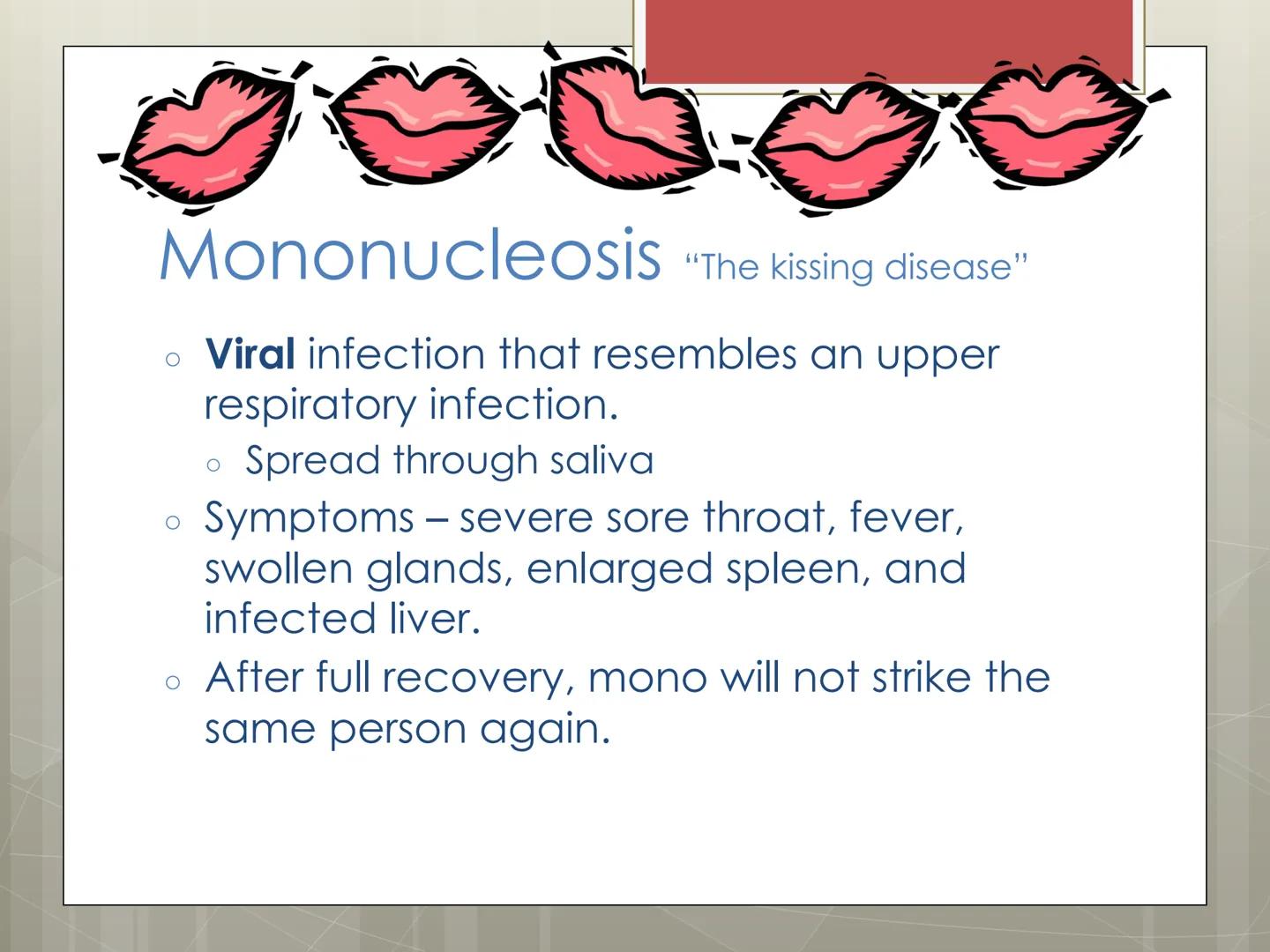 Infectious
Diseases
Chapters 15 and 16 Infectious Disease

*   Diseases caused and transmitted from person to
    person, by microorganisms 