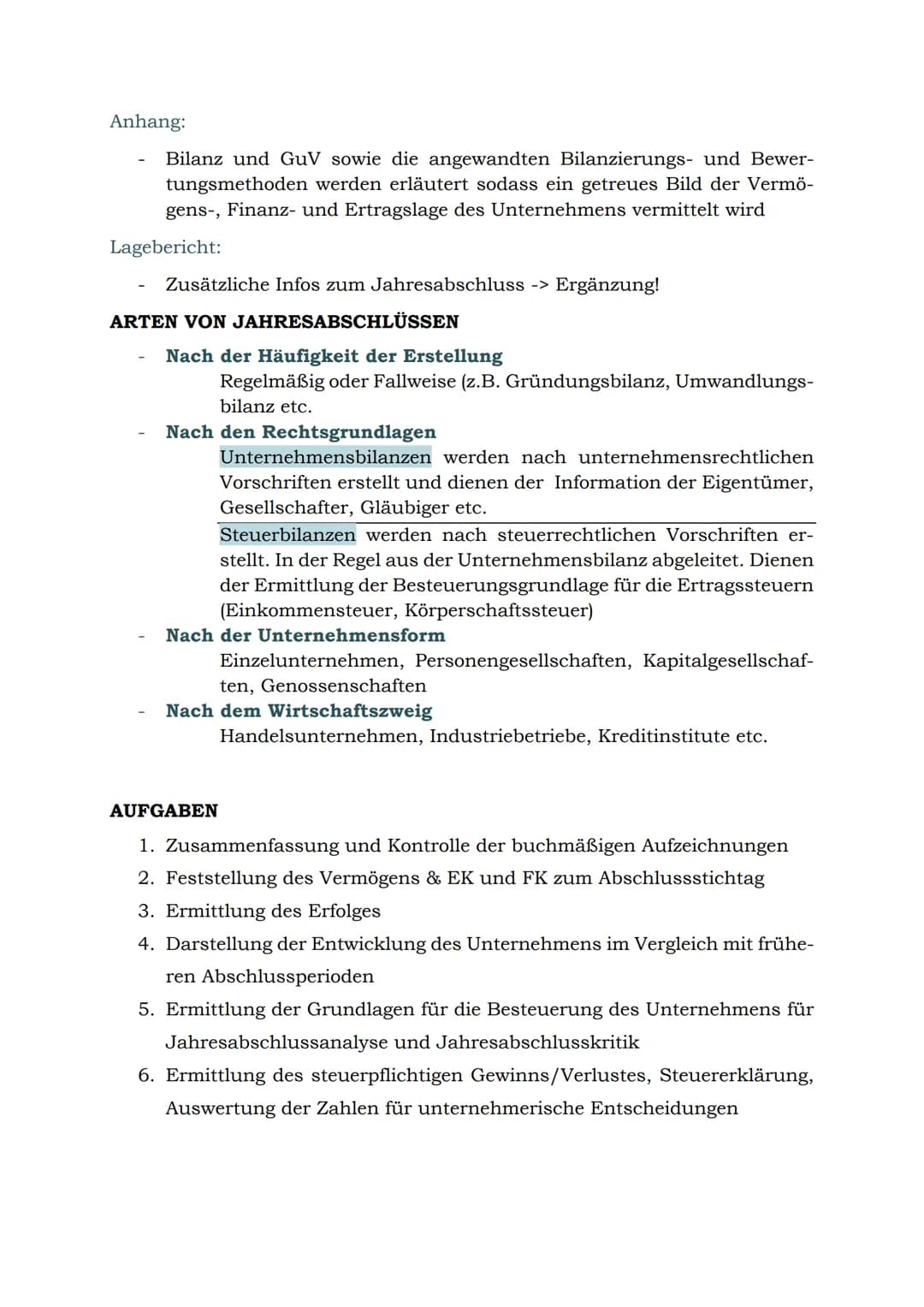 # Der Jahresabschluss

GRUNDLAGEN

Unter der Aufstellung des Jahresabschlusses versteht man die Gesamtheit
der Tätigkeiten, die unter Beacht