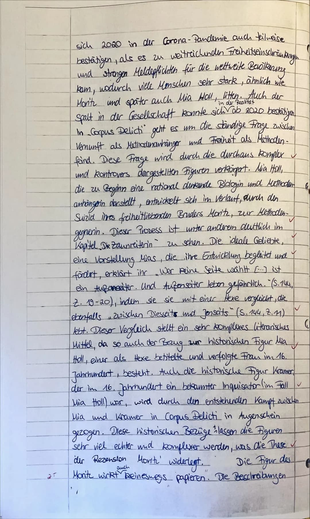 # Aufgabenstellung:

In der Rezension von Rainer Moritz zu Juli Zehs Roman „Corpus Delicti" heißt es:

„Einerseits möchte man Juli Zeh dafür