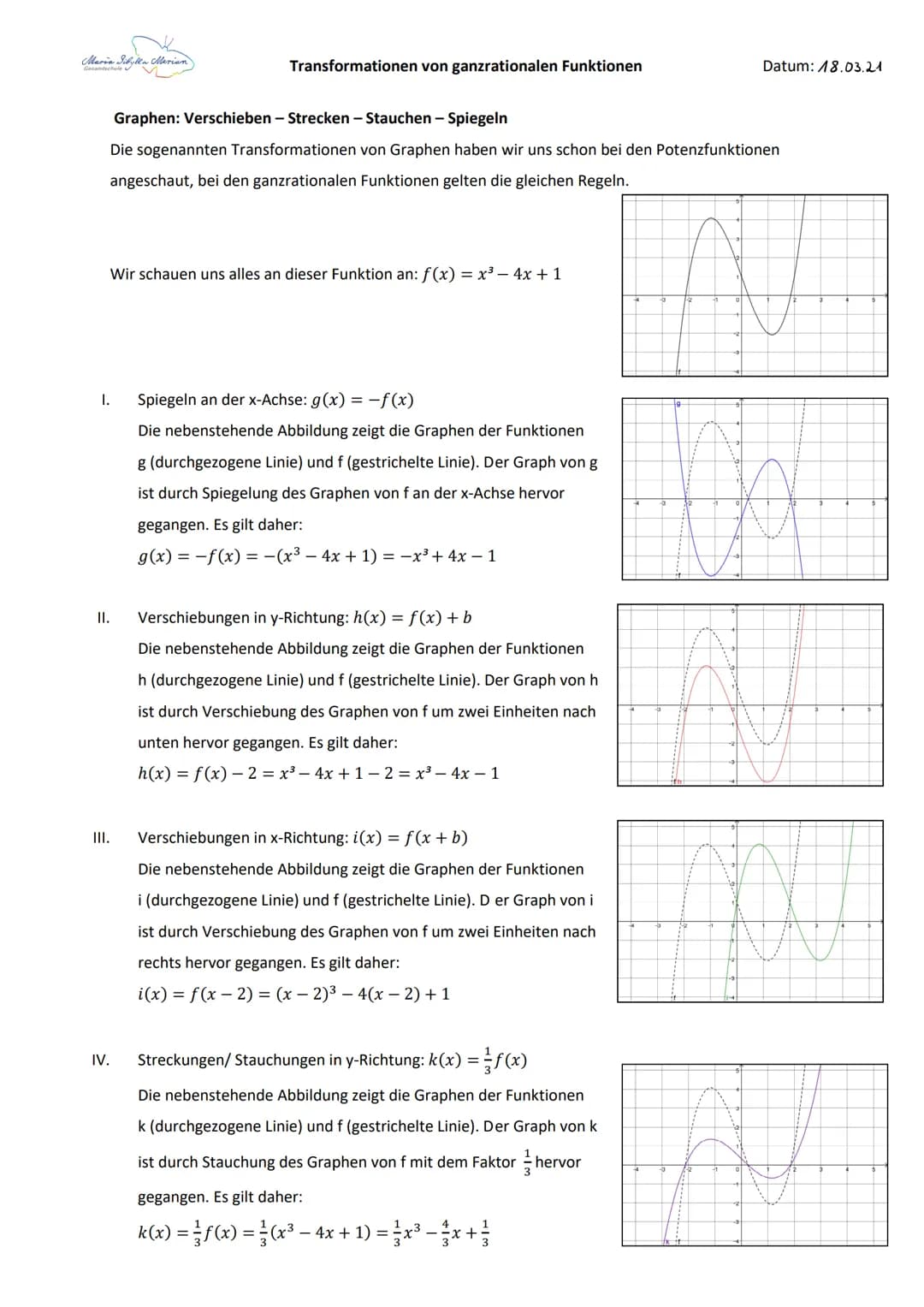 # Analysis

Graphen zuordnen.-"vor dem x Parabel nach unten geöffnet.

-x

Begründung mit:
Symmetrie, Globalverhalten, Nullstellen

Symmetri