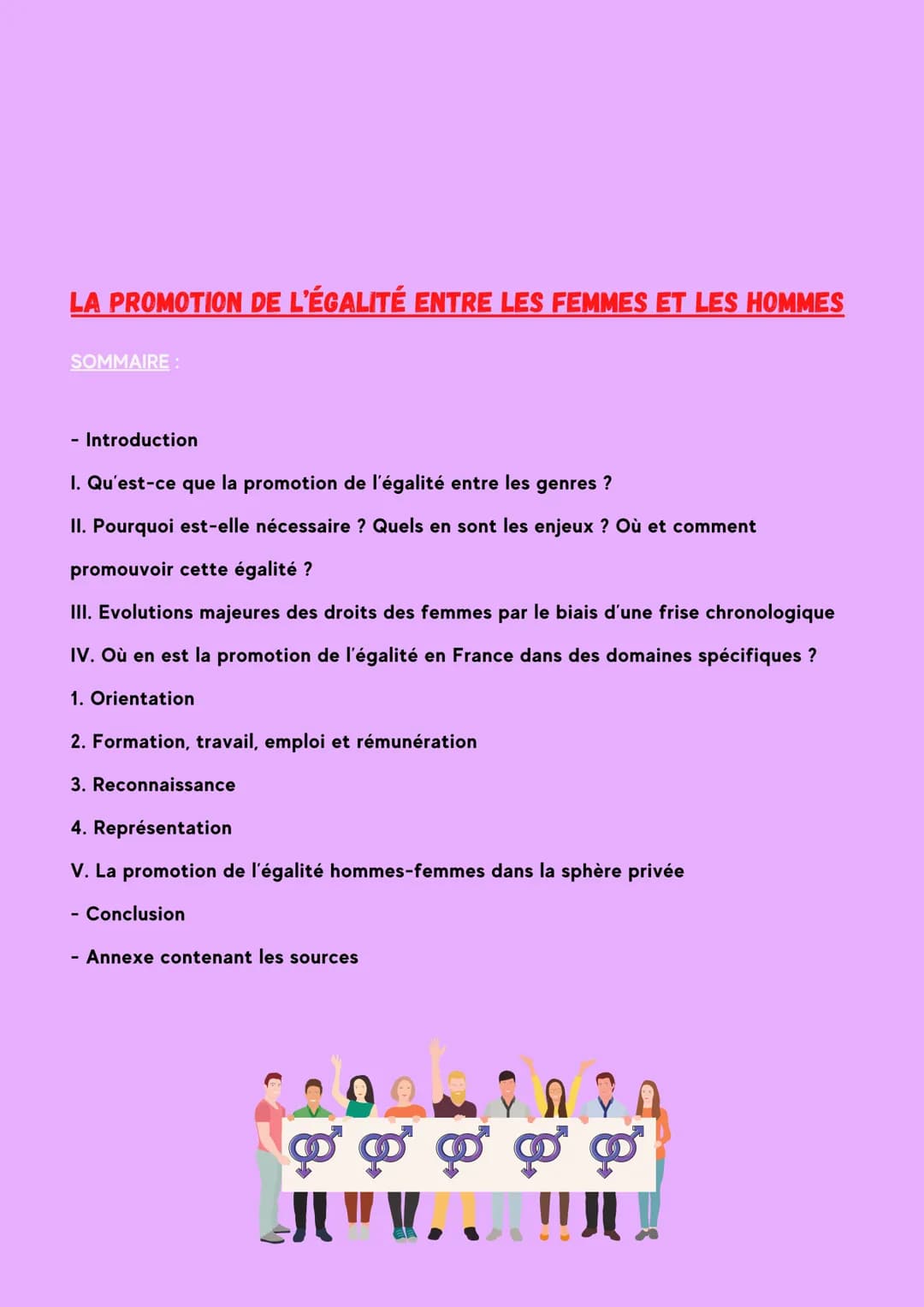 # L'EGALITÉ EST
NOTRE
RESPONSABILITÉ À
TOUS!

L'égalité est le
combat de toute
une vie

66

LA PROMOTION DE L'EGALITE ENTRE LES
FEMMES ET LE