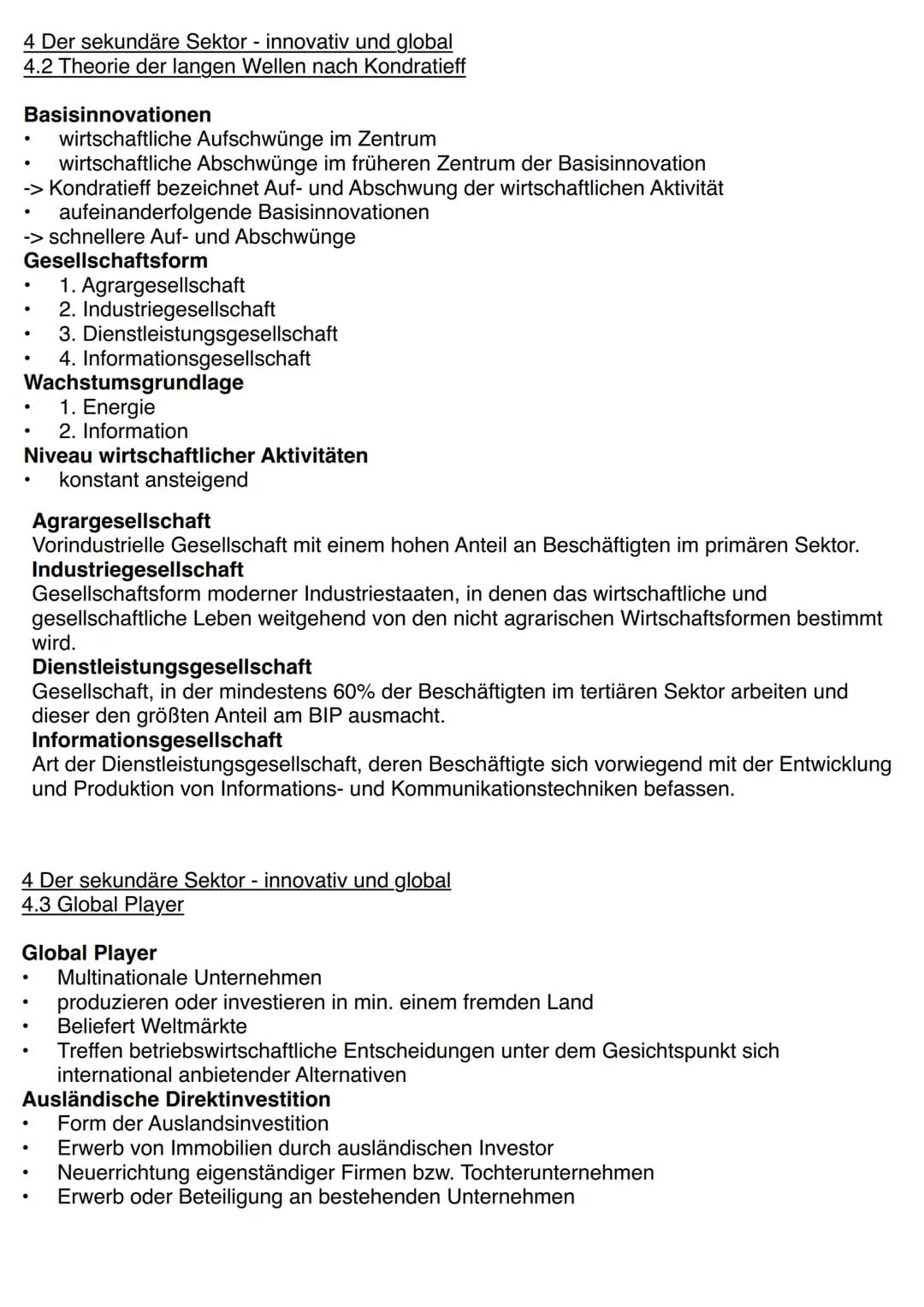 4. Bedeutungswandel von
Standortfaktoren

4.1 Strukturwandel industriell geprägter Räume
4.2 Herrausbilden von Wachstumsregionen
- Veränderu
