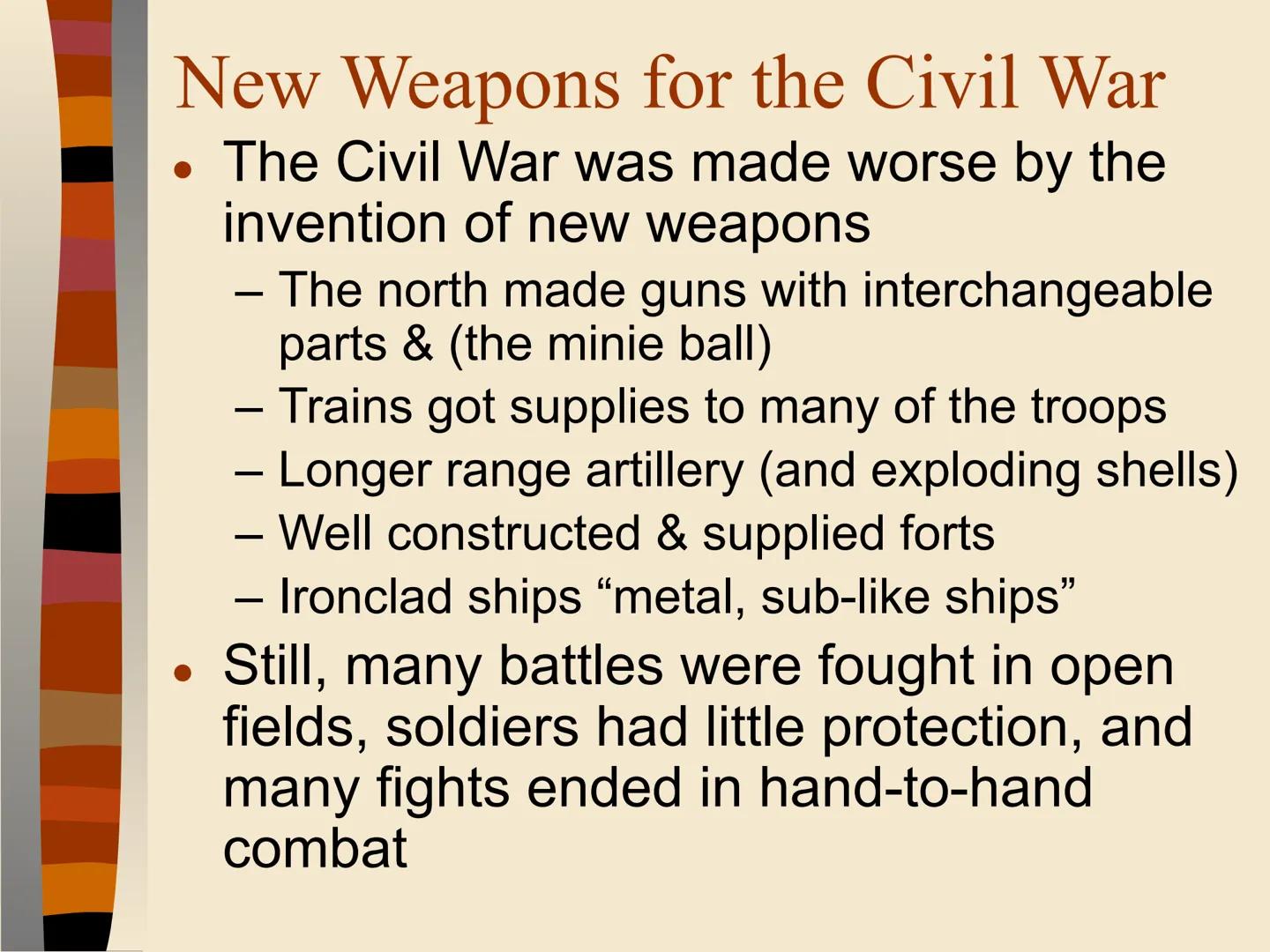 CIVIL WAR
***
Rebels
-VS-
Yankees

EQ: What are the key events of the Civil War? # Key Information on the War

*   The Civil War is the 4th 