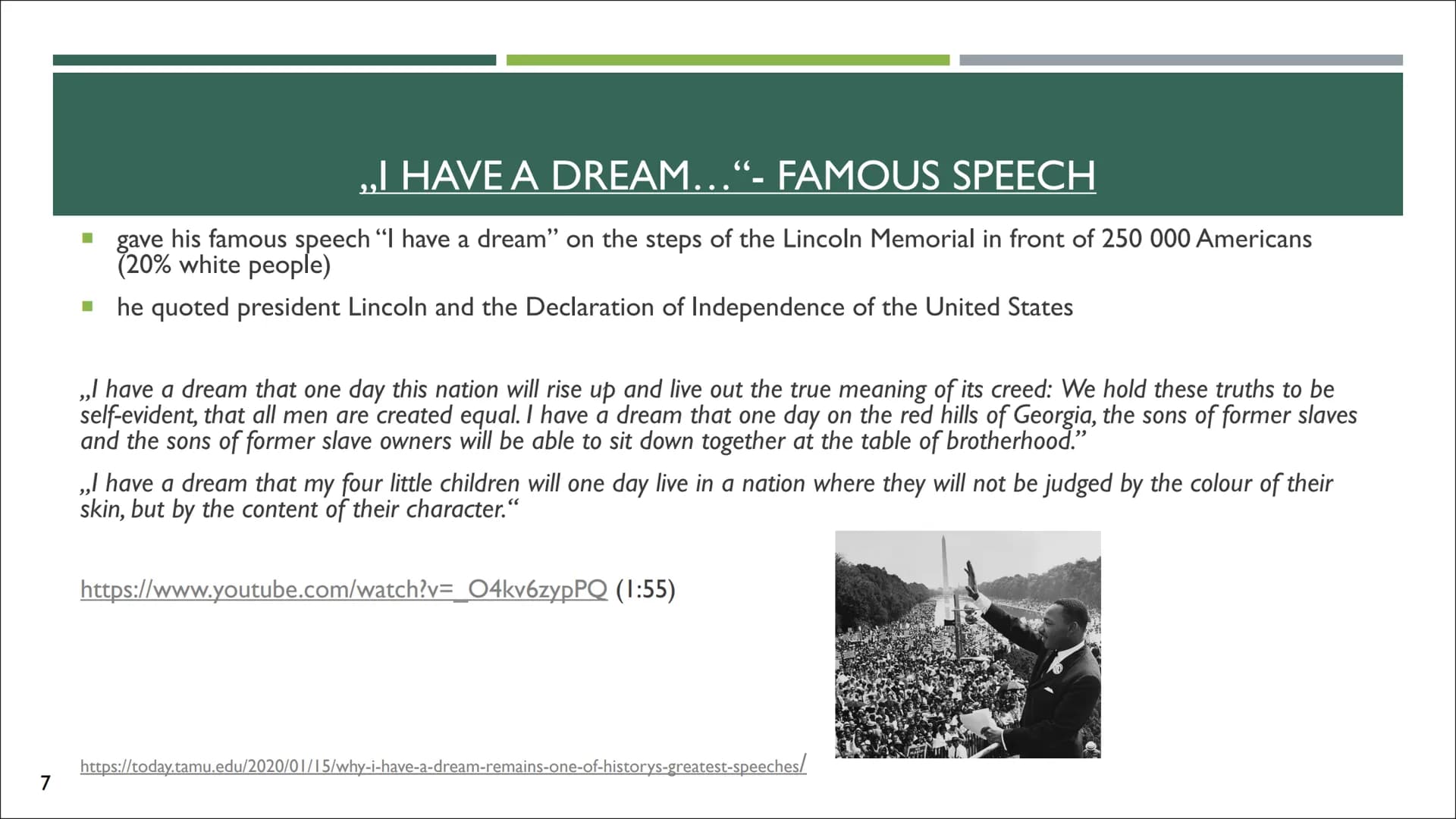 # MARTIN LUTHER KING

A PRESENTATION BY...

BAKERMAT

VANDAAG

Deliciase
RECORDS

https://www.youtube.com/watch?v=PFJeoGu_e8E

https://uploa