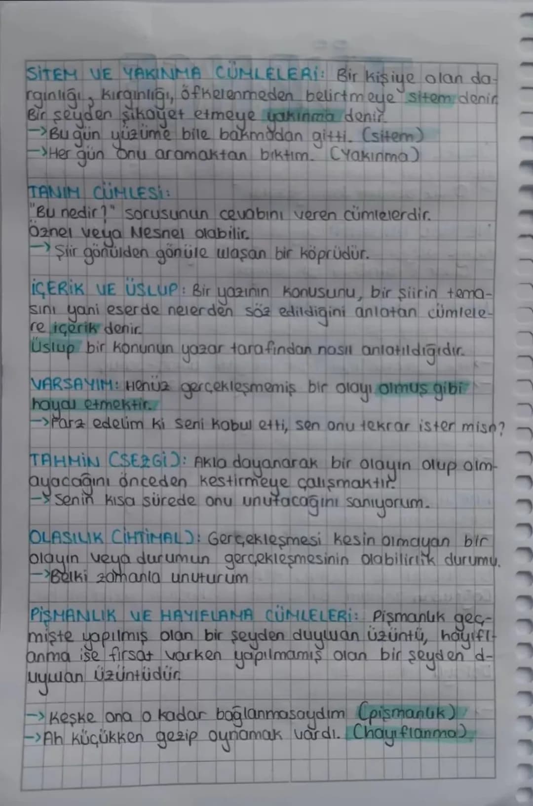 ## TÜRKÇE

ÖZNEL ANLATIM: Doğruluğu veya yanlışlığı kişiden kış-
iye değişen, kanıtlanmayan doğrulan içeren cümlelerdir.
->0 kiz benden daha