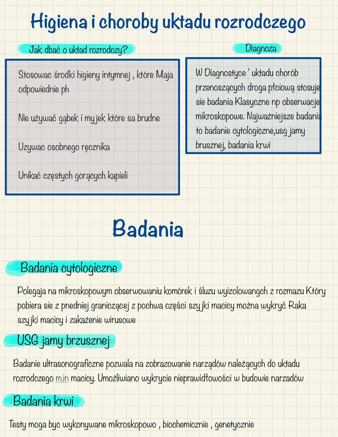 # Higiena i choroby układu rozrodczego

Jak dbać o układ rozrodczy?

Stosowac środki higieny intymnej, które Maja
odpowiednie ph

Nie używać