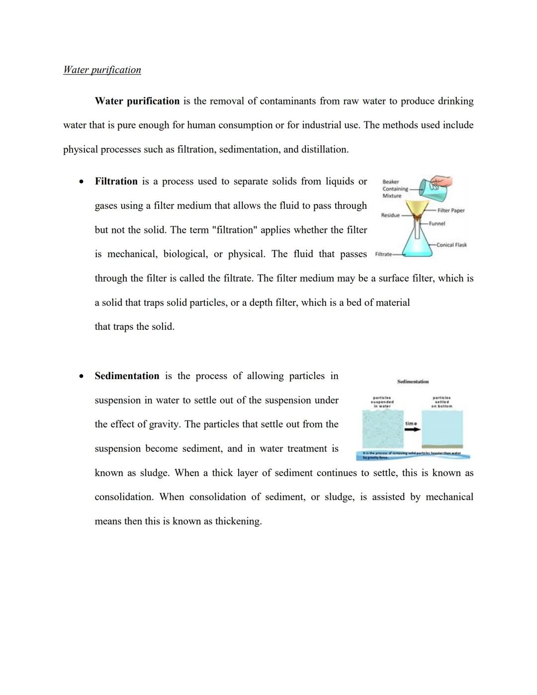 I. OBJECTIVE

The objective of the experiment is to utilize the laboratory accurately to obtain the physical
and chemical properties of wate