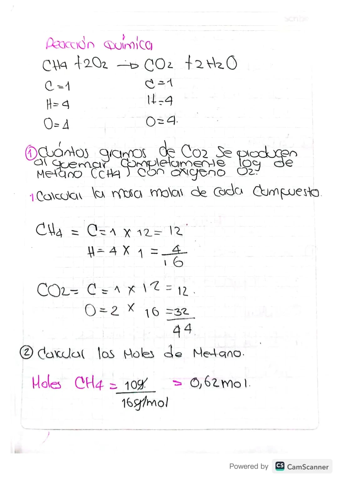 Scribe

HNO3= H=1x1
1
1
N=1 x 14 = 14
0=3X16
48
63

Calculo de Mol a Mol

5) Rempluzar los datos de la fórmula de
Porcentaje dex, siendo x e