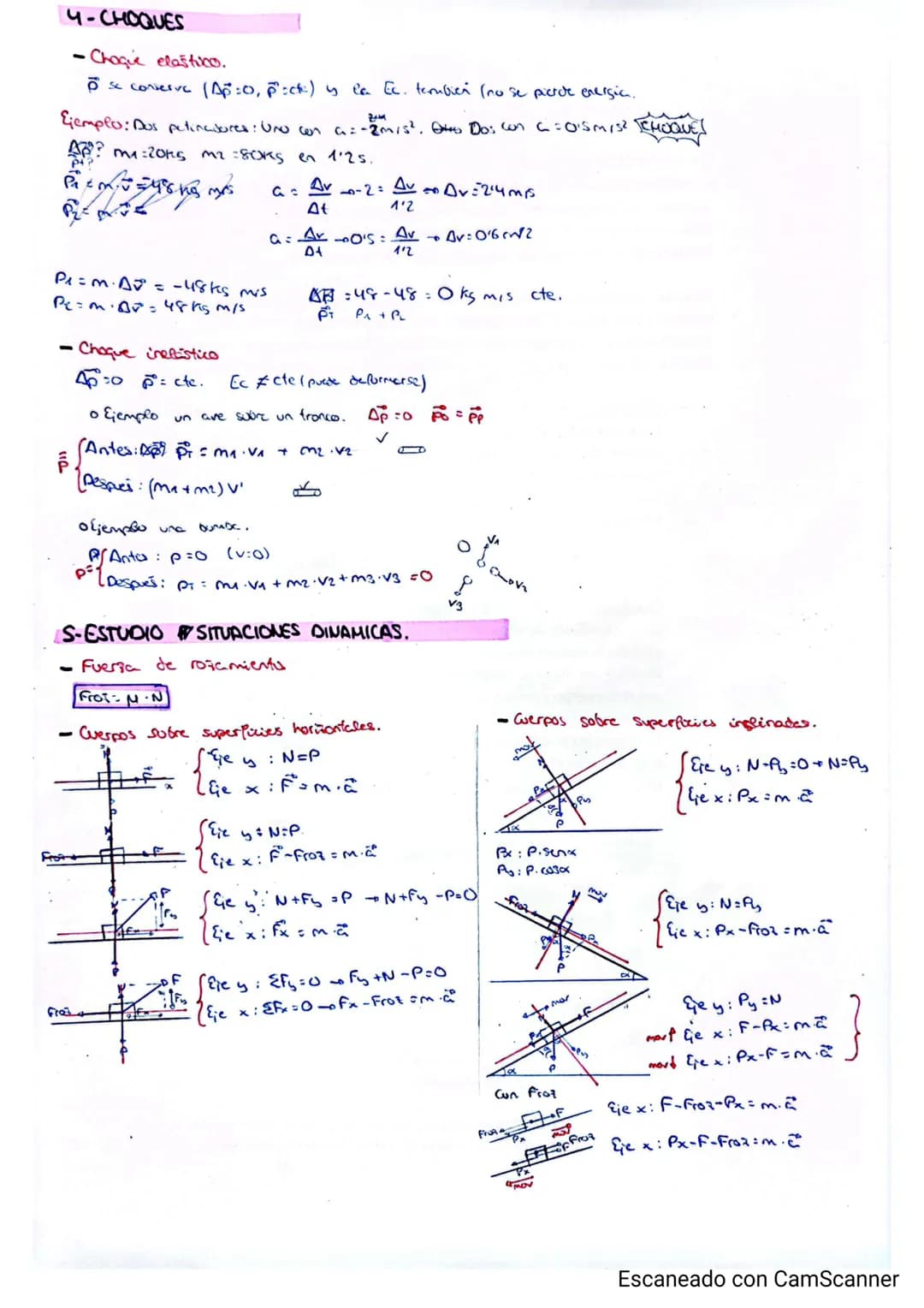# 7-DINAMICA.

# 1-COMO MEDIR $\overrightarrow{F}$ CON $\overrightarrow{V}$

1º Ditesar ejos de referencia.

-F

F

2º-Oscomparer perses.

*