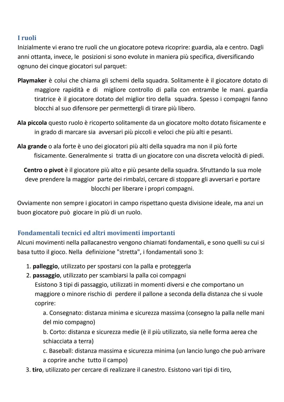 # La pallacanestro

La pallacanestro, conosciuta anche come basket (abbreviazione del termine in lingua inglese
basketball), è uno sport di 