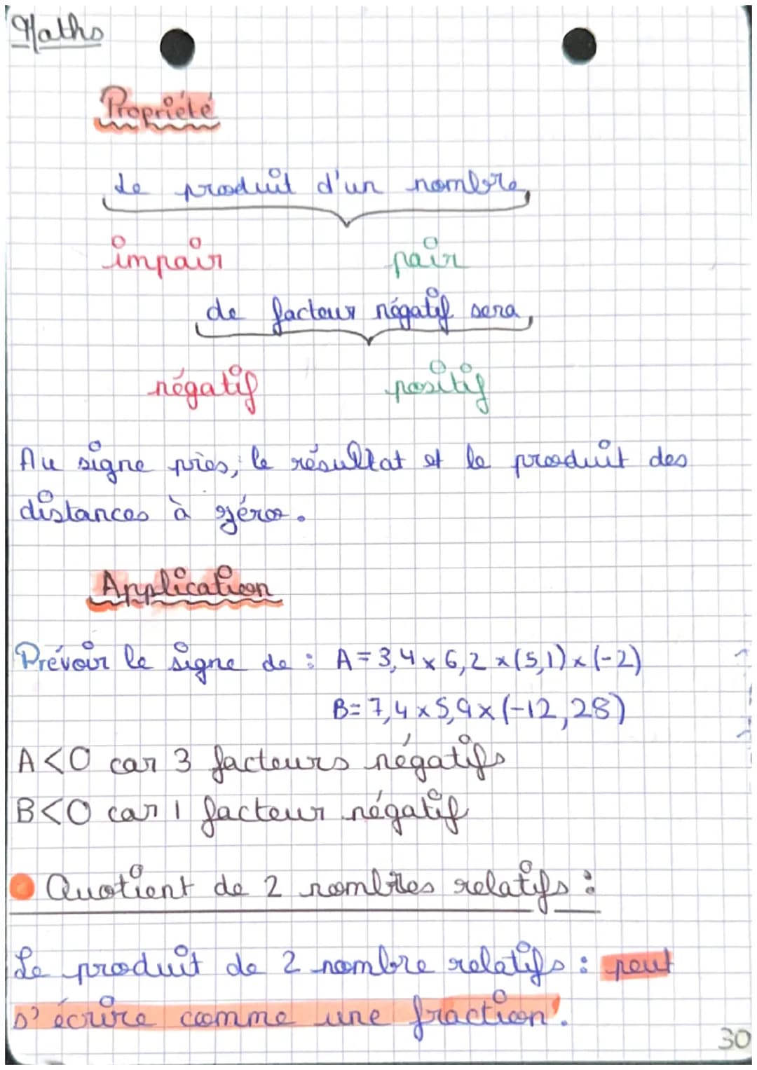 Haths Nombres relatifs 569.2

Multiplication de 2 nombres relatifs :

Propriete

de produit de 2 nombre relatifs :

de signes contraires.

d