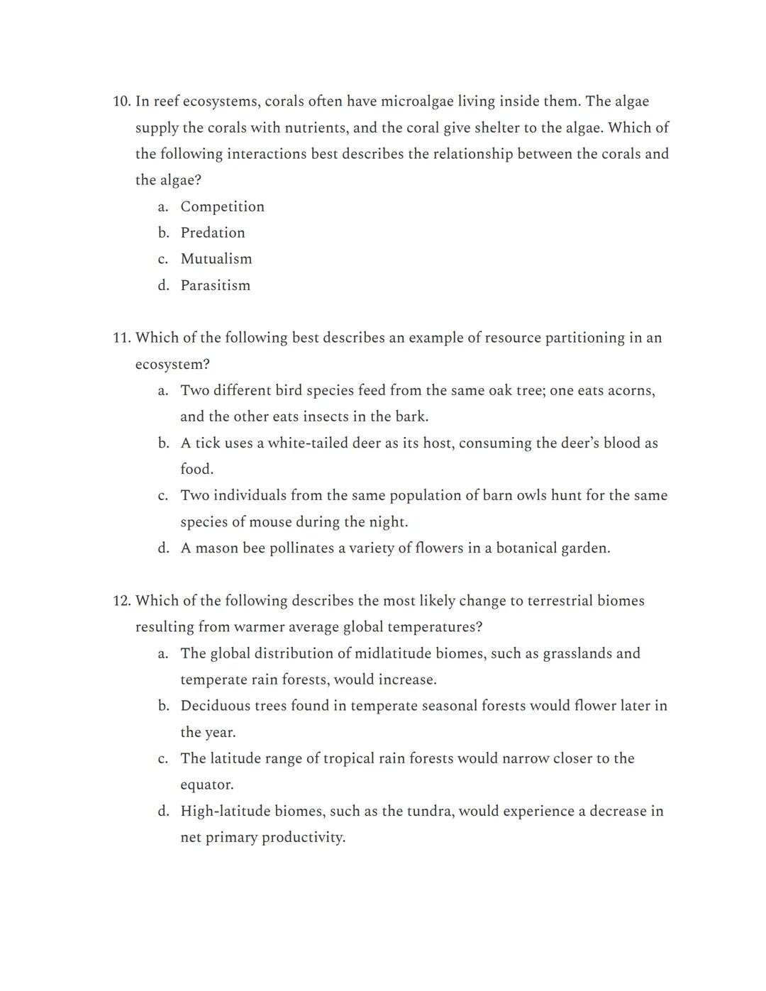 APES Unit 1: Multiple Choice from AP Classroom

Questions 1-3 refer to this diagram:

Nitrogen Gas (N₂) in Atmosphere

Plants

Bacteria

Con