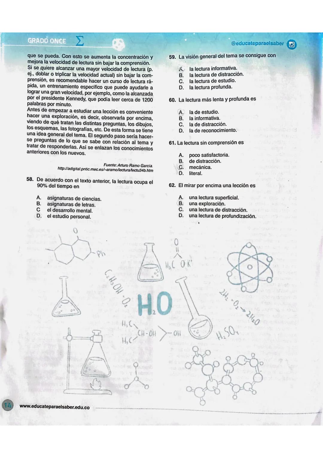 GRADO ONCE

LECTURA CRÍTICA

RESPONDE LAS PREGUNTAS 26 A 29 DE ACUERDO
CON LA SIGUIENTE INFORMACION

EL ZORRO ES MÁS SABIO

Un dia que el Zo