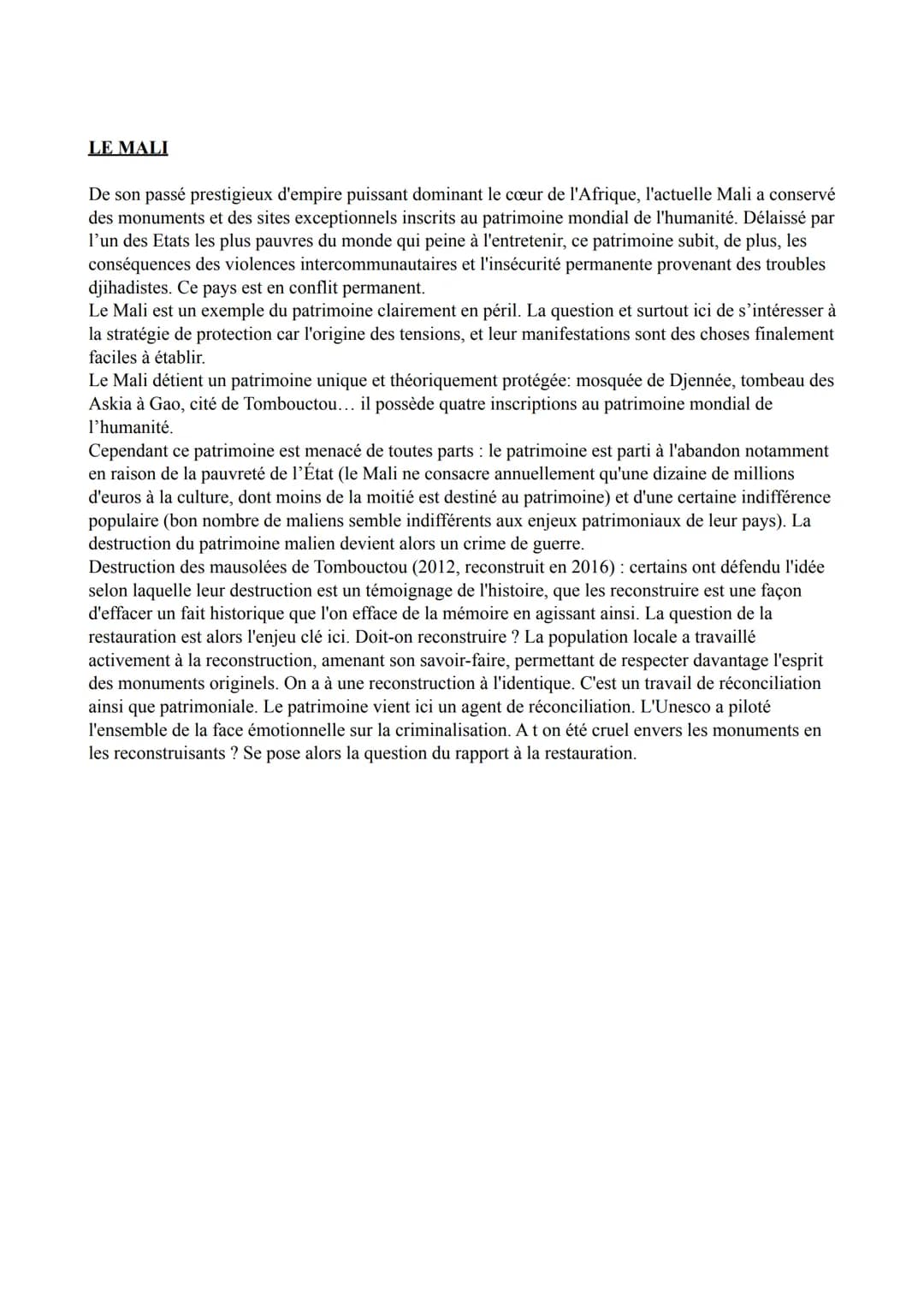 # HGGSP THEME 2: identifier, protéger et
valoriser le patrimoine : enjeux géopolitiques

patrimoine: vient du latin «patrimonium », l'hérita