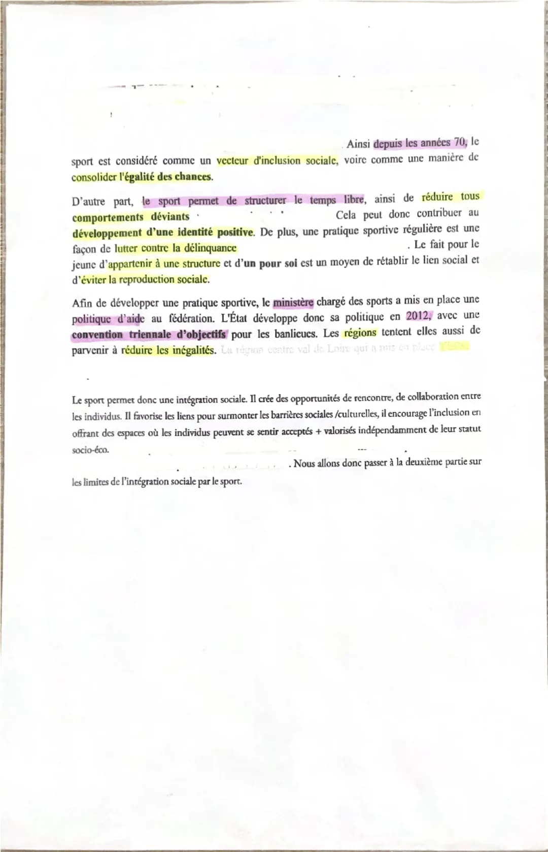 # Le sport est-il facteur d'insertion sociale ?

Le sport a longtemps été considéré comme une activité réservée aux classes les plus aisées 