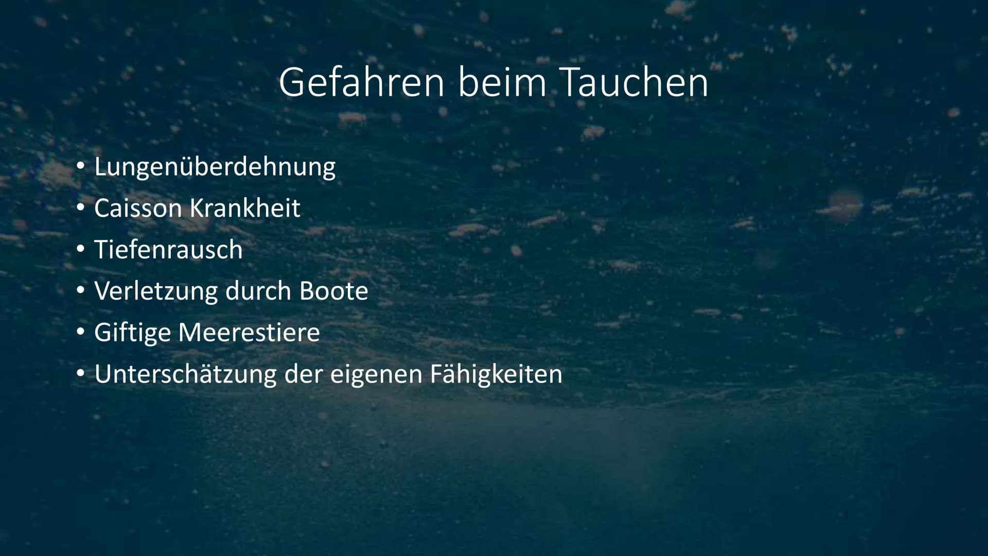 # Tauchen Inhaltsverzeichnis

• Geschichte des Tauchens
• Verschiedene Arten des Tauchens
• Ausrüstung und Ausbildung
• Ziele und Gründe des