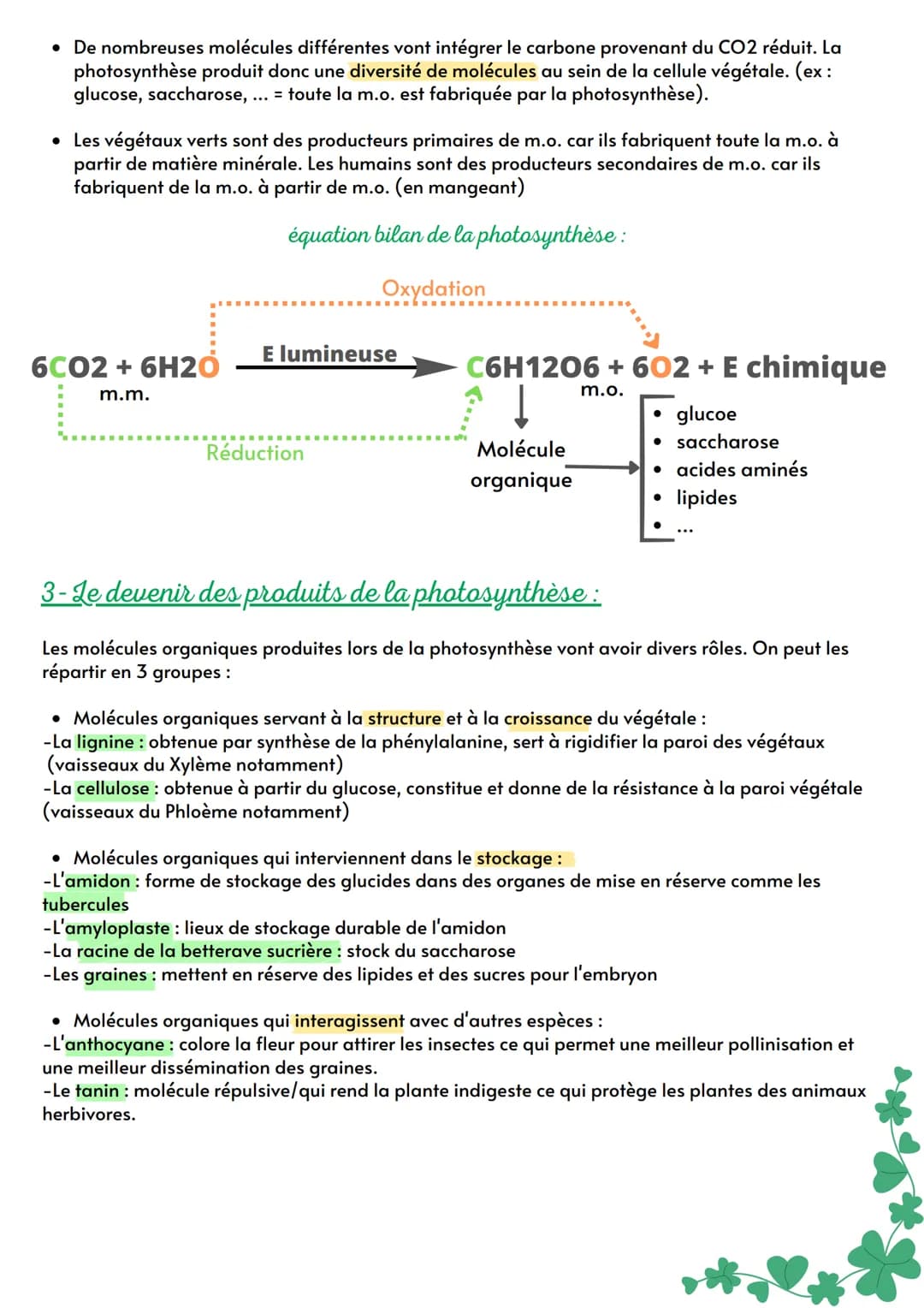 Th 2: de la plante sauvage à la plante domestiquée

# Ch 12 : La plante, productrice de
matière organique

Intro: Les molécules organiques p