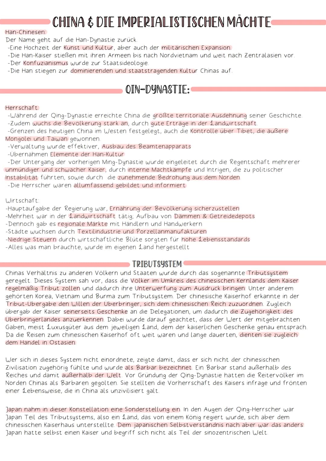 # CHINA & DIE IMPERIALISTISCHEN MÄCHTE

Han-Chinesen
Der Name geht auf die Han-Dynastie zuruck.
-Eine Hochzeit der Kunst und Kultur, aber au