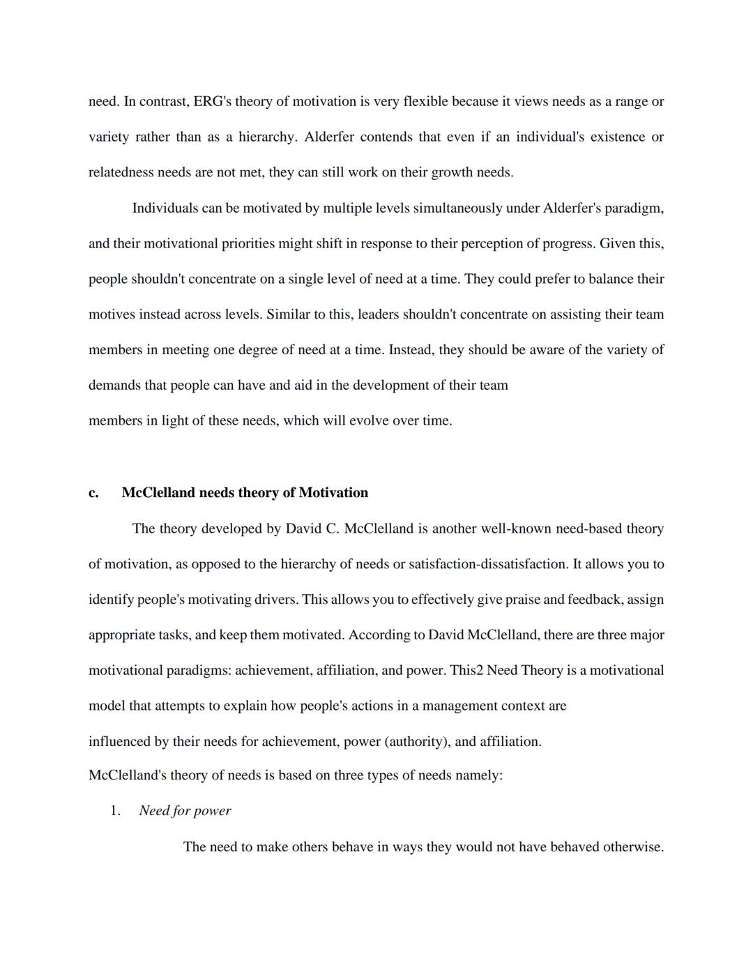 I. INTRODUCTION

According to Nader (2019), two factors affect an individual's performance: the type of
existing leadership and personal mot