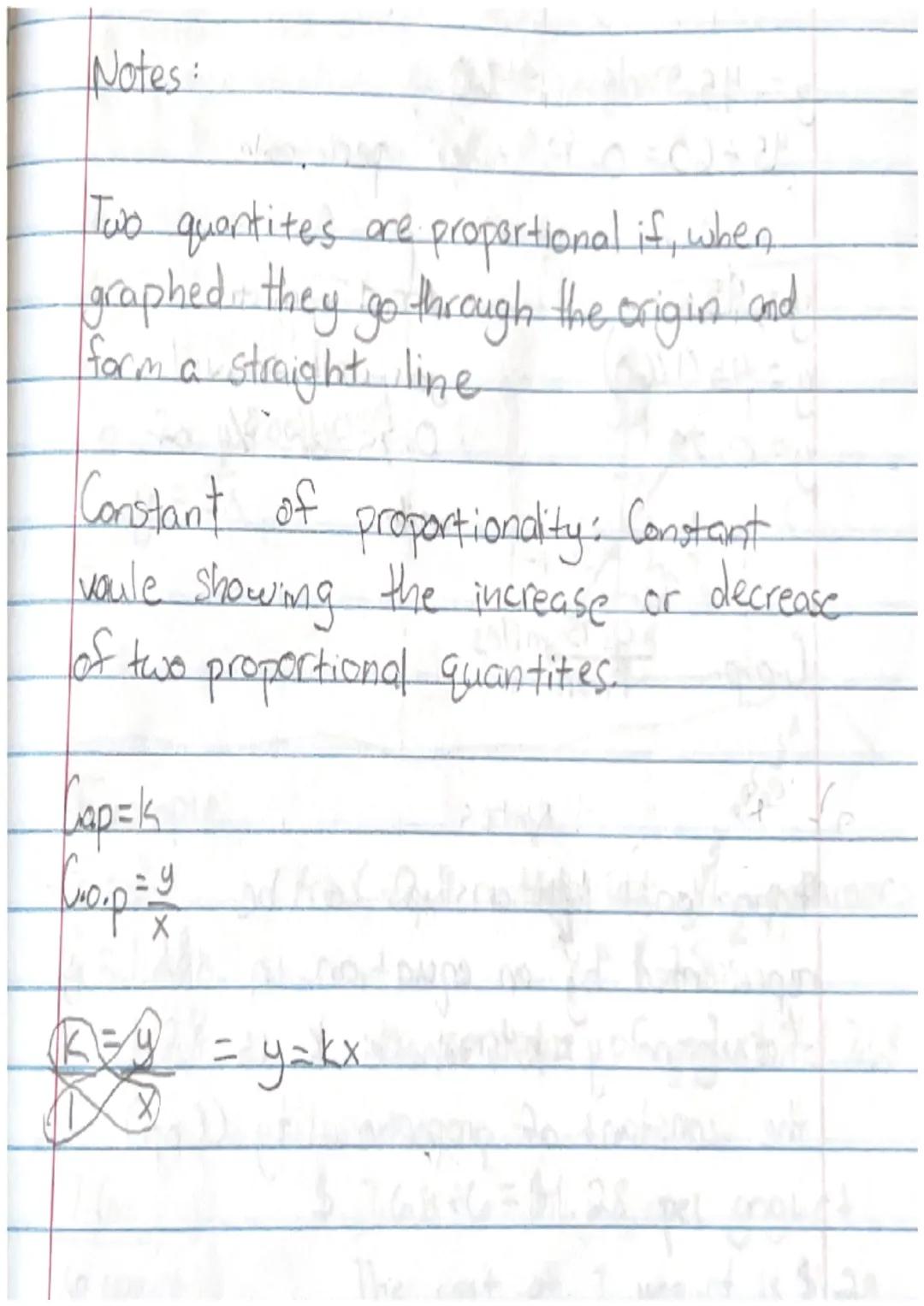 4
Note
A proportional relationship will have a graph
that is a straight line the origin con
A
Proportional
Nonproportional
89
20 40 60 80 10