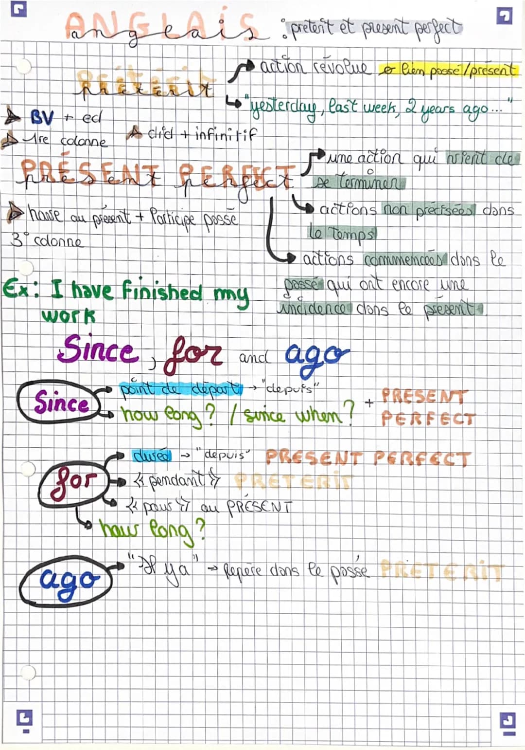 # angeais : pretent et present perfect

*   action révolue o liem posse /présent

# preterit

*   "yesterday, last week, 2 years ago..."

* 